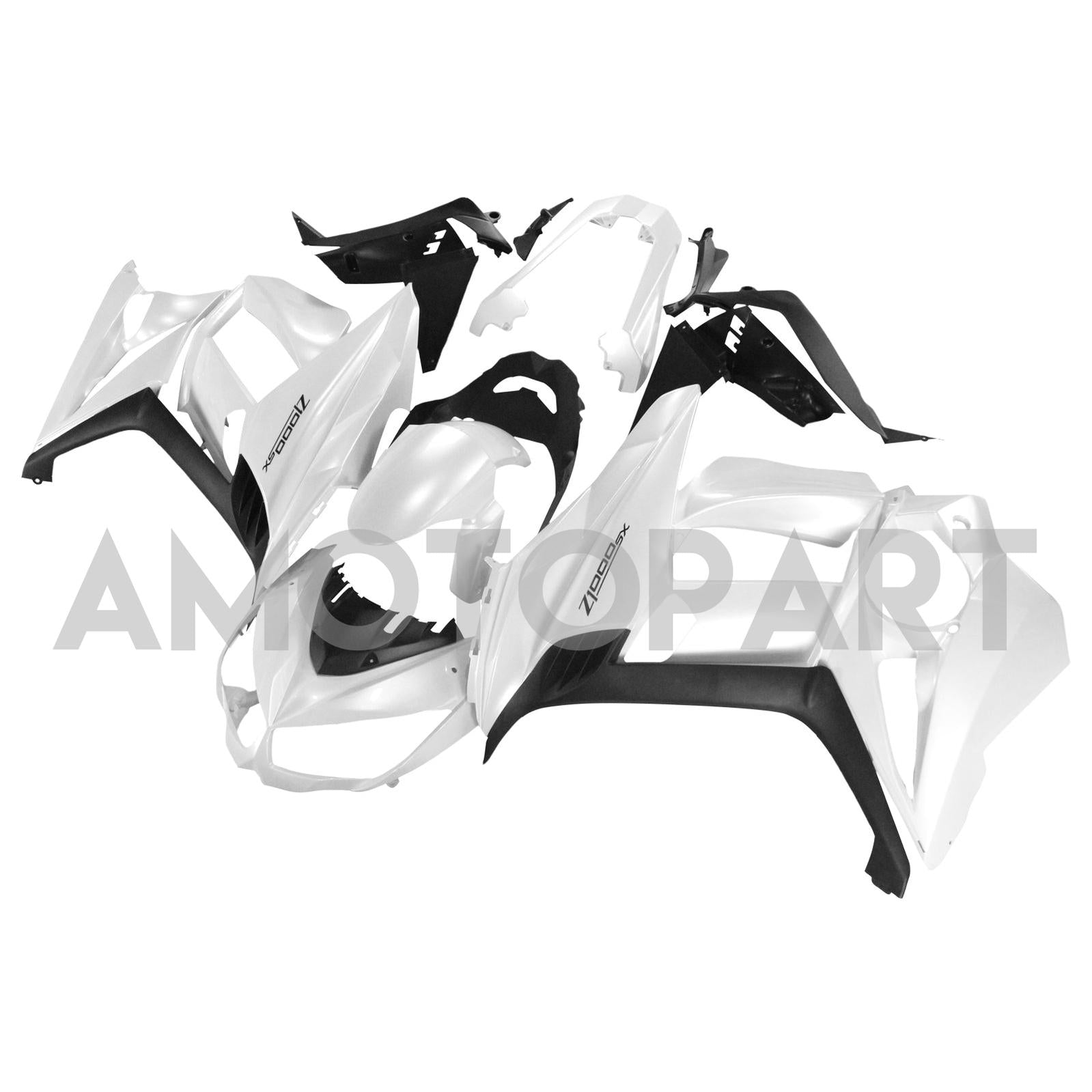 Amotopart Kawasaki Z1000SX 2010-2015 White  Fairing Kit