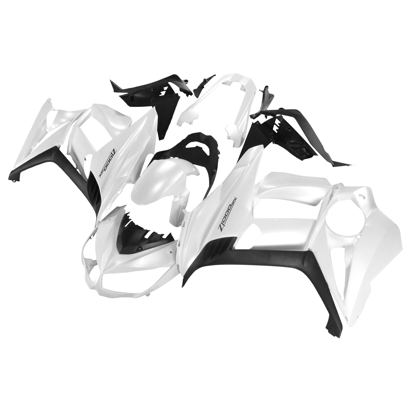Amotopart Kawasaki Z1000SX 2010-2015 White  Fairing Kit