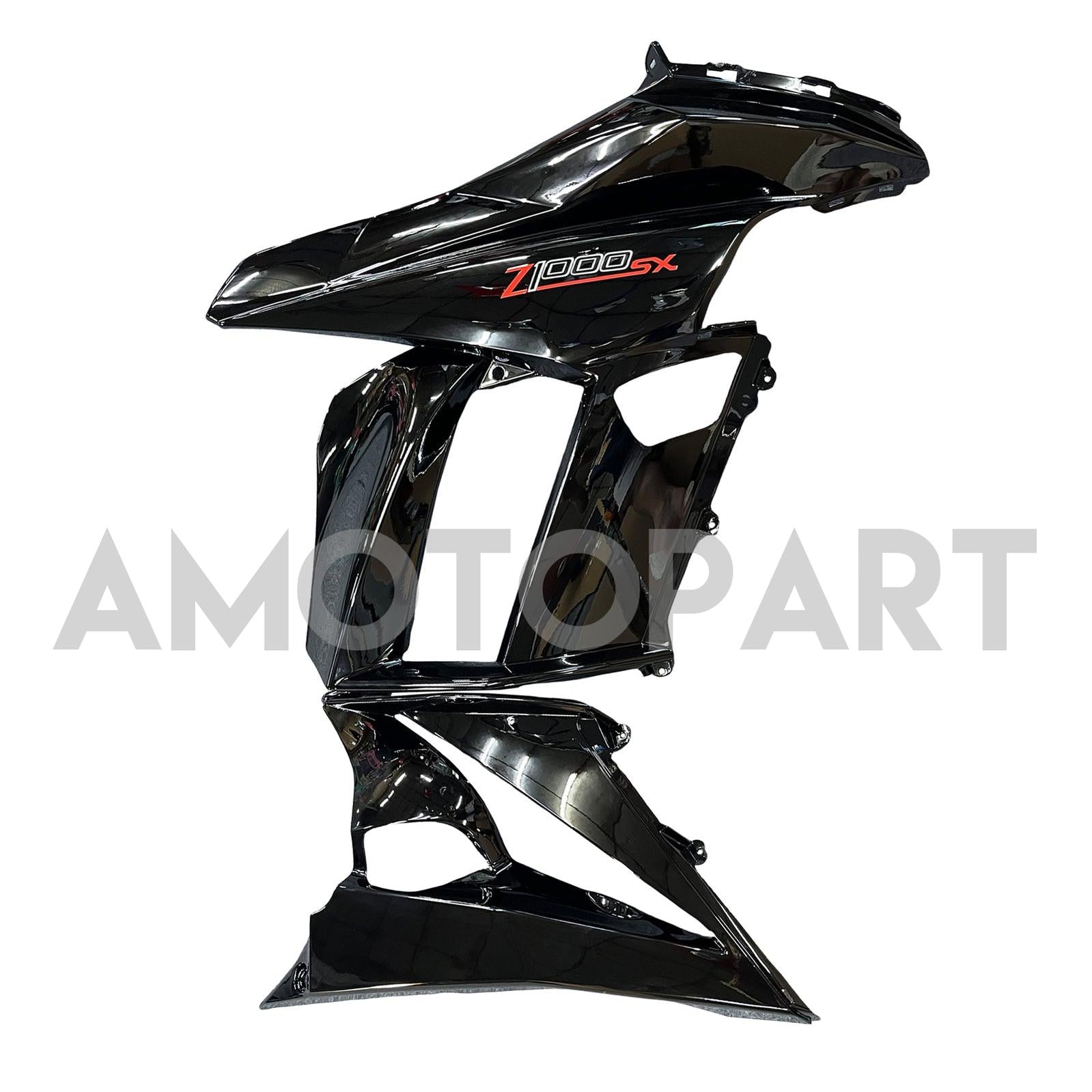Amotopart 2010-2015 Z1000SX Kawasaki Gloss Black Fairing Kit