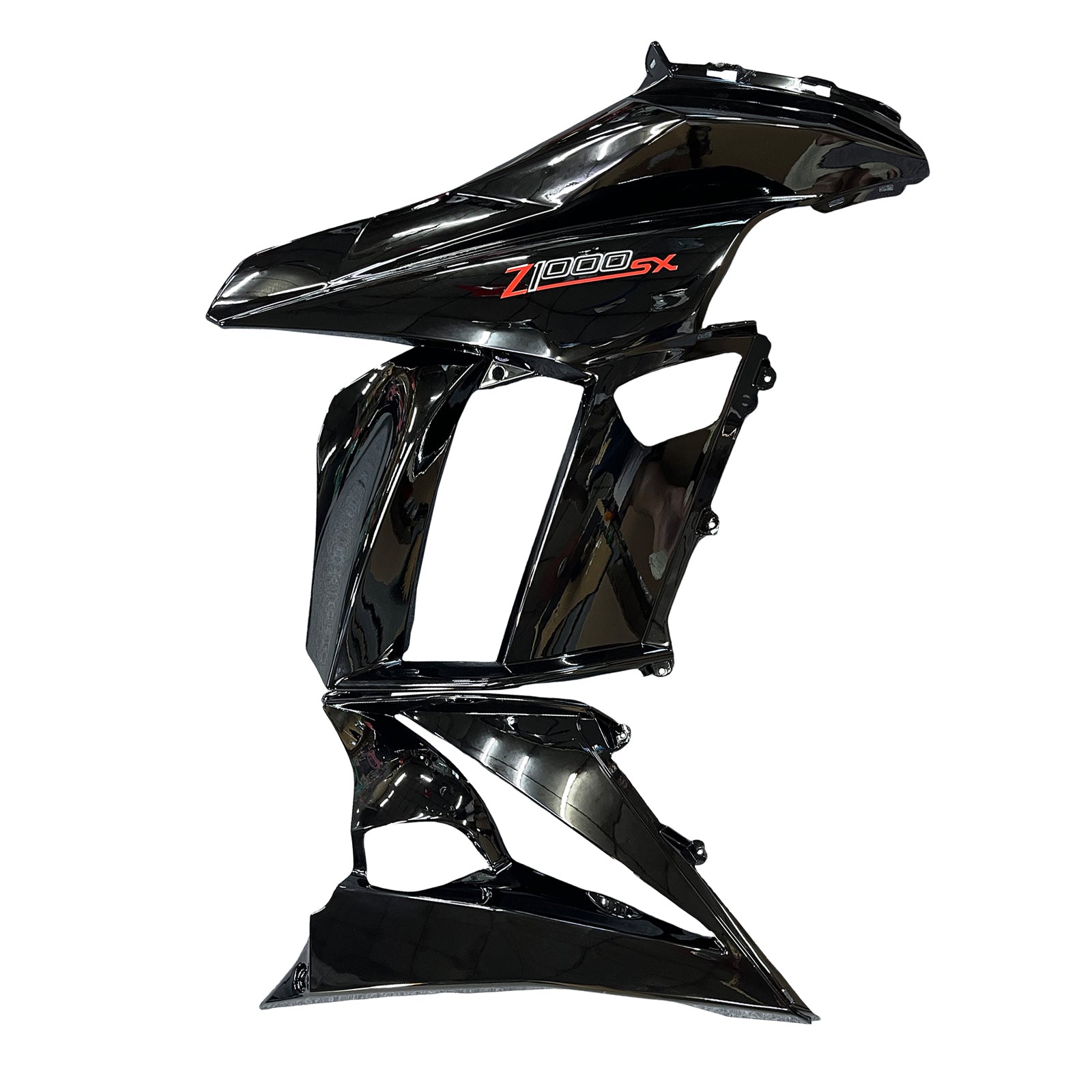 Amotopart 2010-2015 Z1000SX Kawasaki Gloss Black Fairing Kit