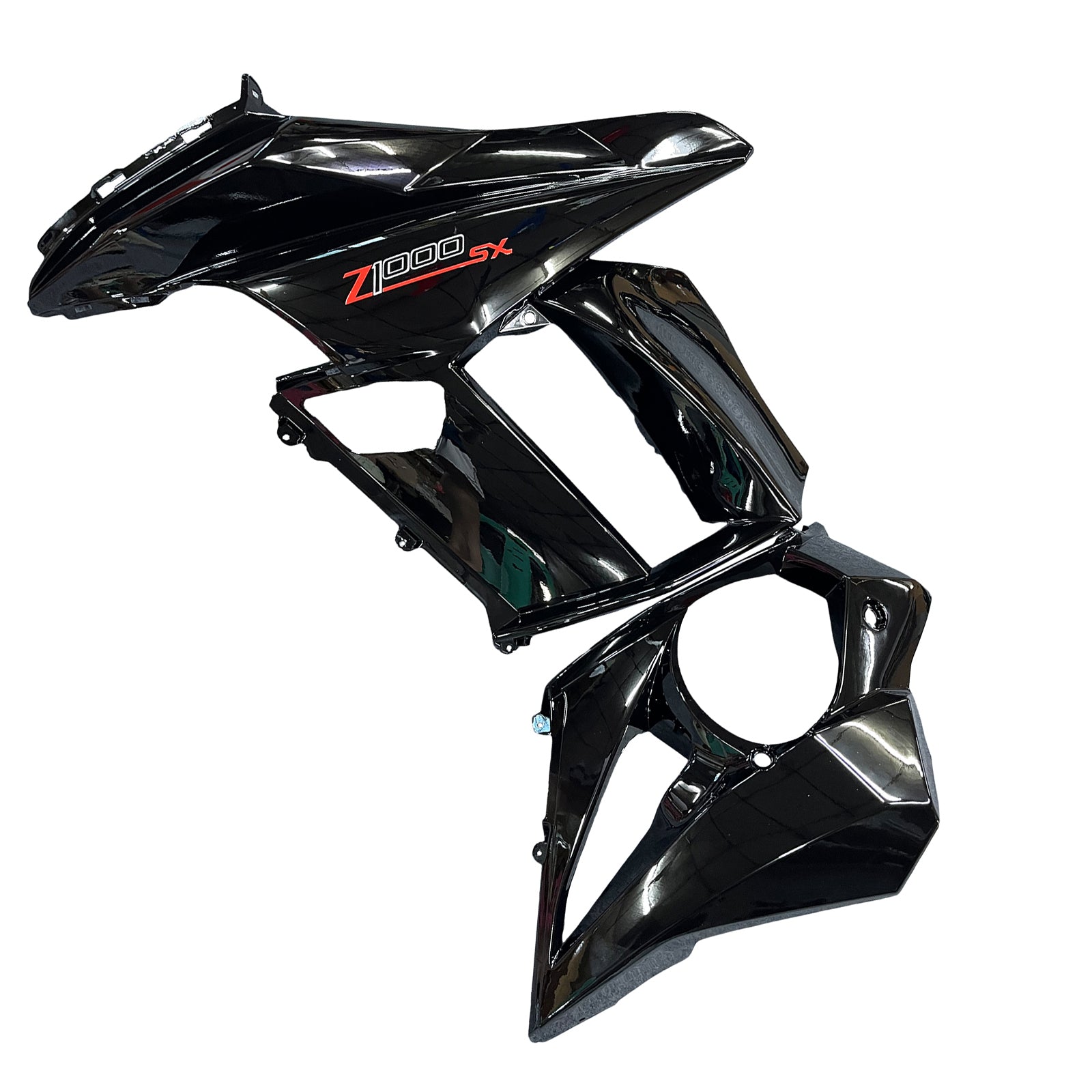 Amotopart 2010-2015 Z1000SX Kawasaki Gloss Black Fairing Kit