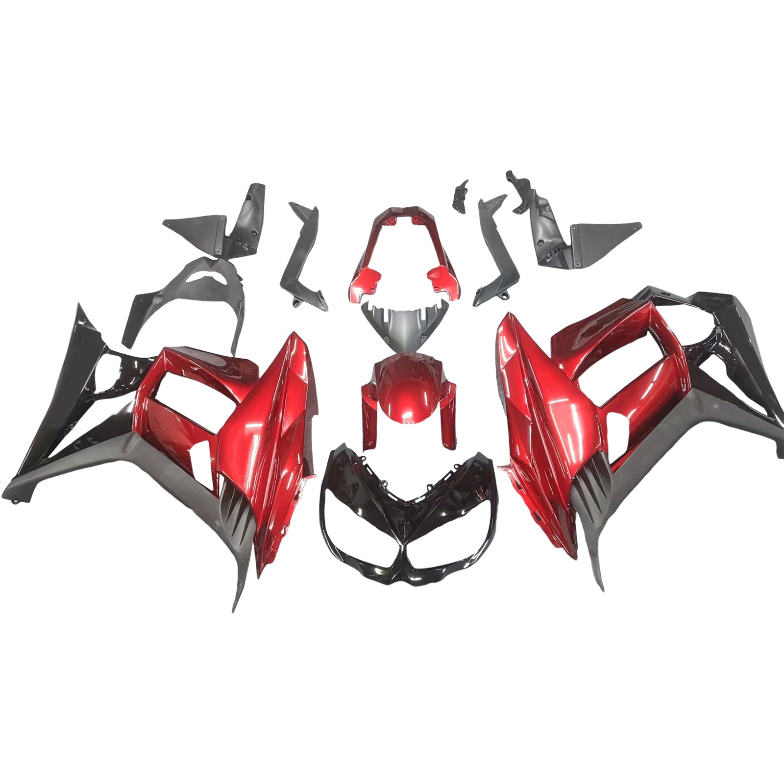 Amotopart 2010-2015 Z1000SX Kawasaki Red&Black Fairing Kit