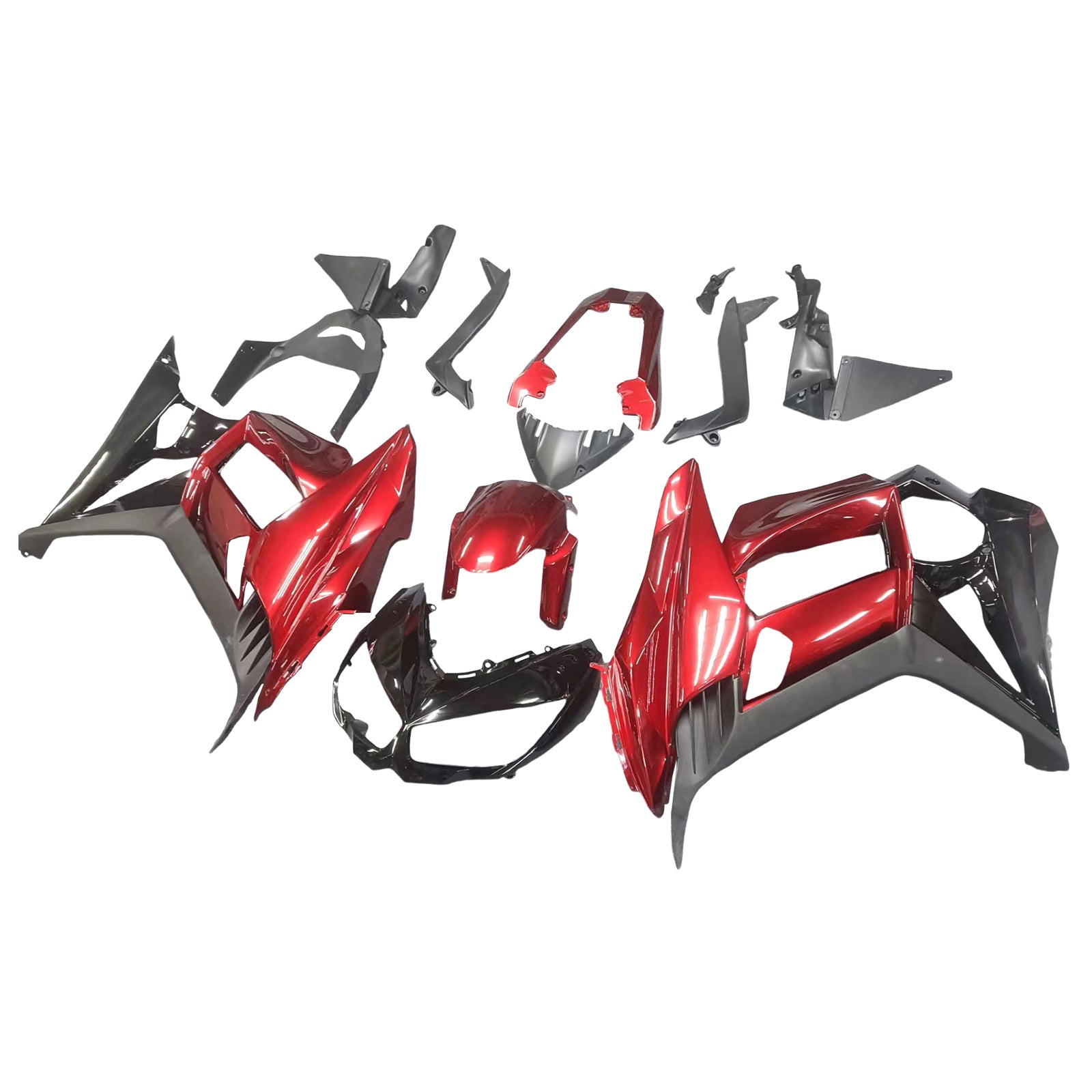 Amotopart 2010-2015 Z1000SX Kawasaki Red&Black Fairing Kit