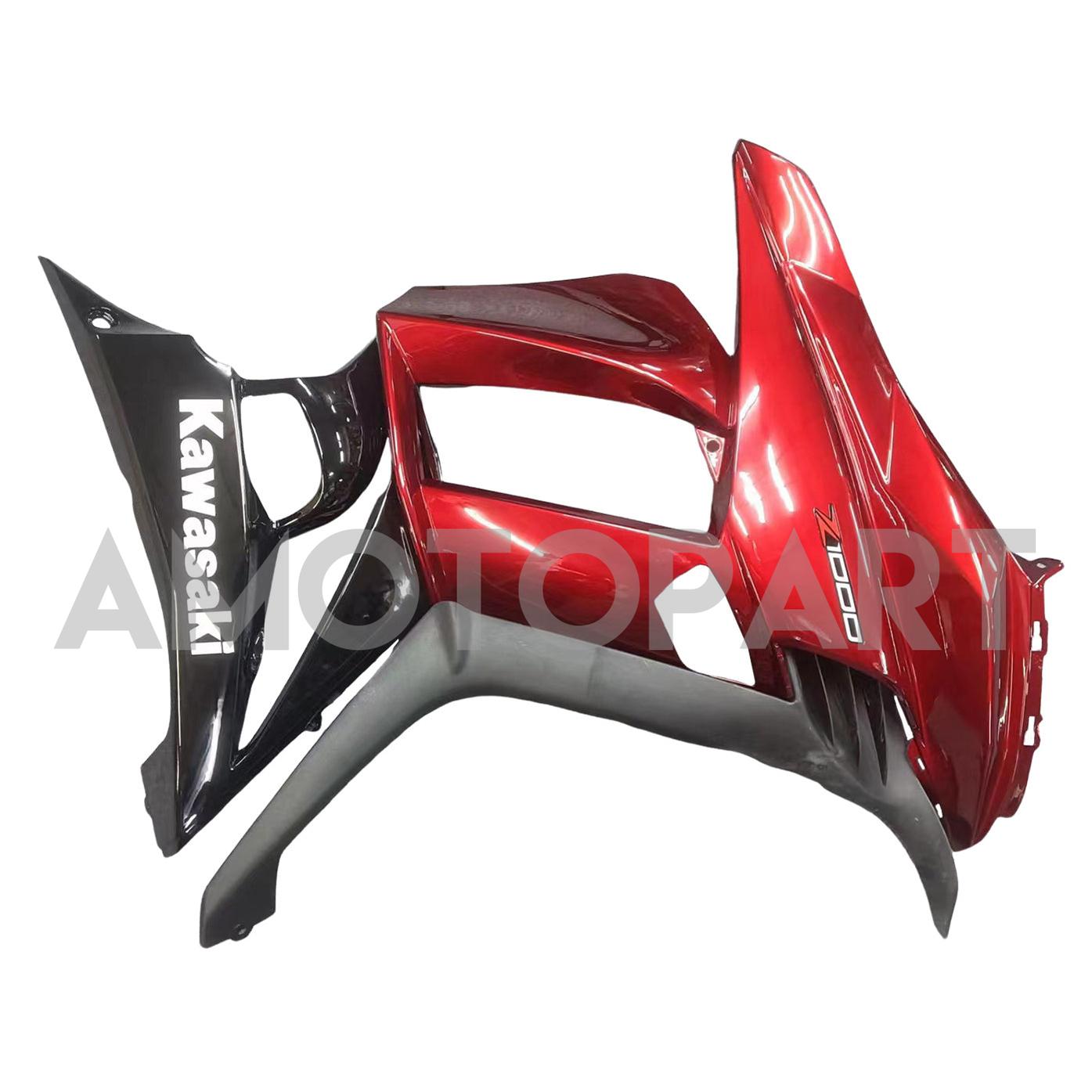 Amotopart 2010-2015 Z1000SX カワサキ レッド&ブラック フェアリングキット