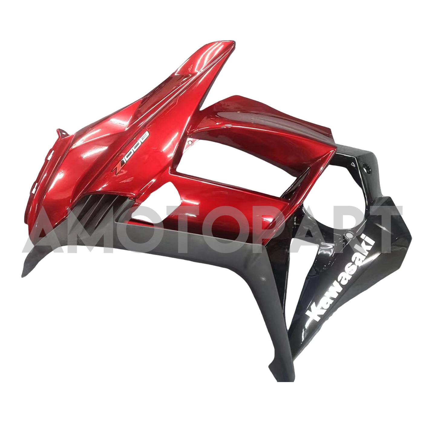 Amotopart 2010-2015 Z1000SX カワサキ レッド&ブラック フェアリングキット