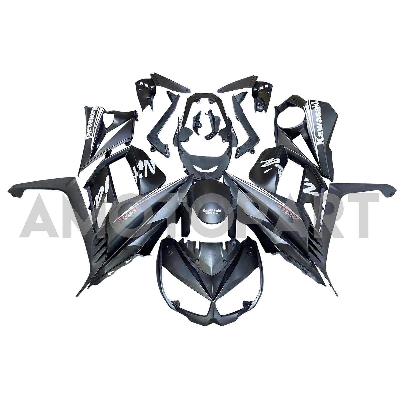 Amotopart 2010-2015 Kawasaki Z1000SX Black Fairing Kit