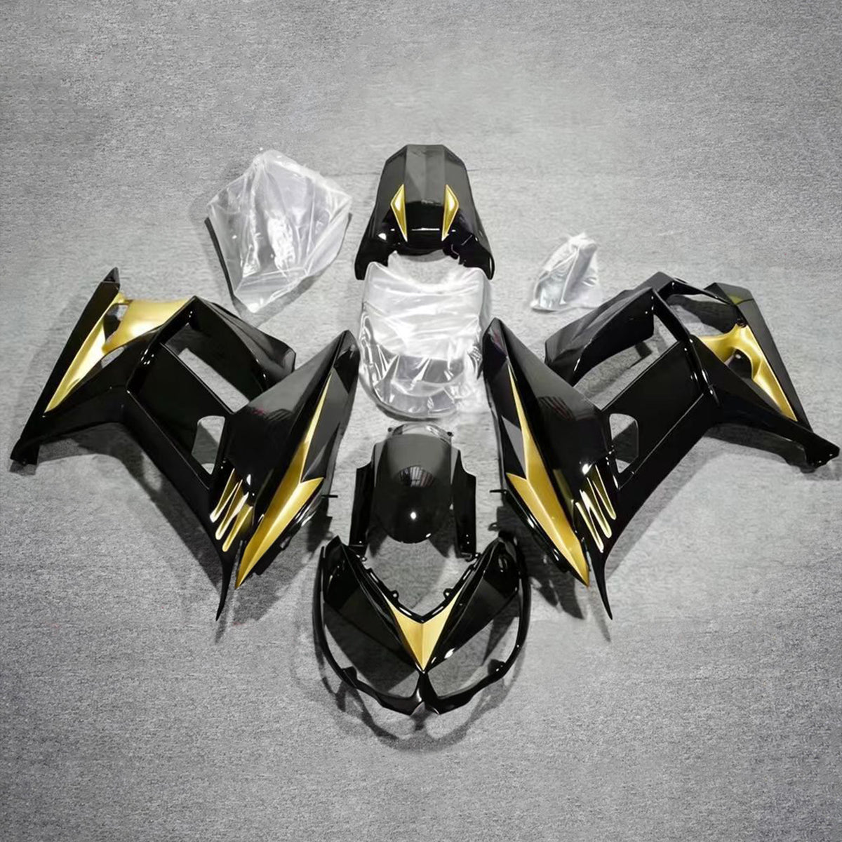 Amotopart 2010-2015 Kawasaki Z1000SX Grå Sort Guld Fairing Kit