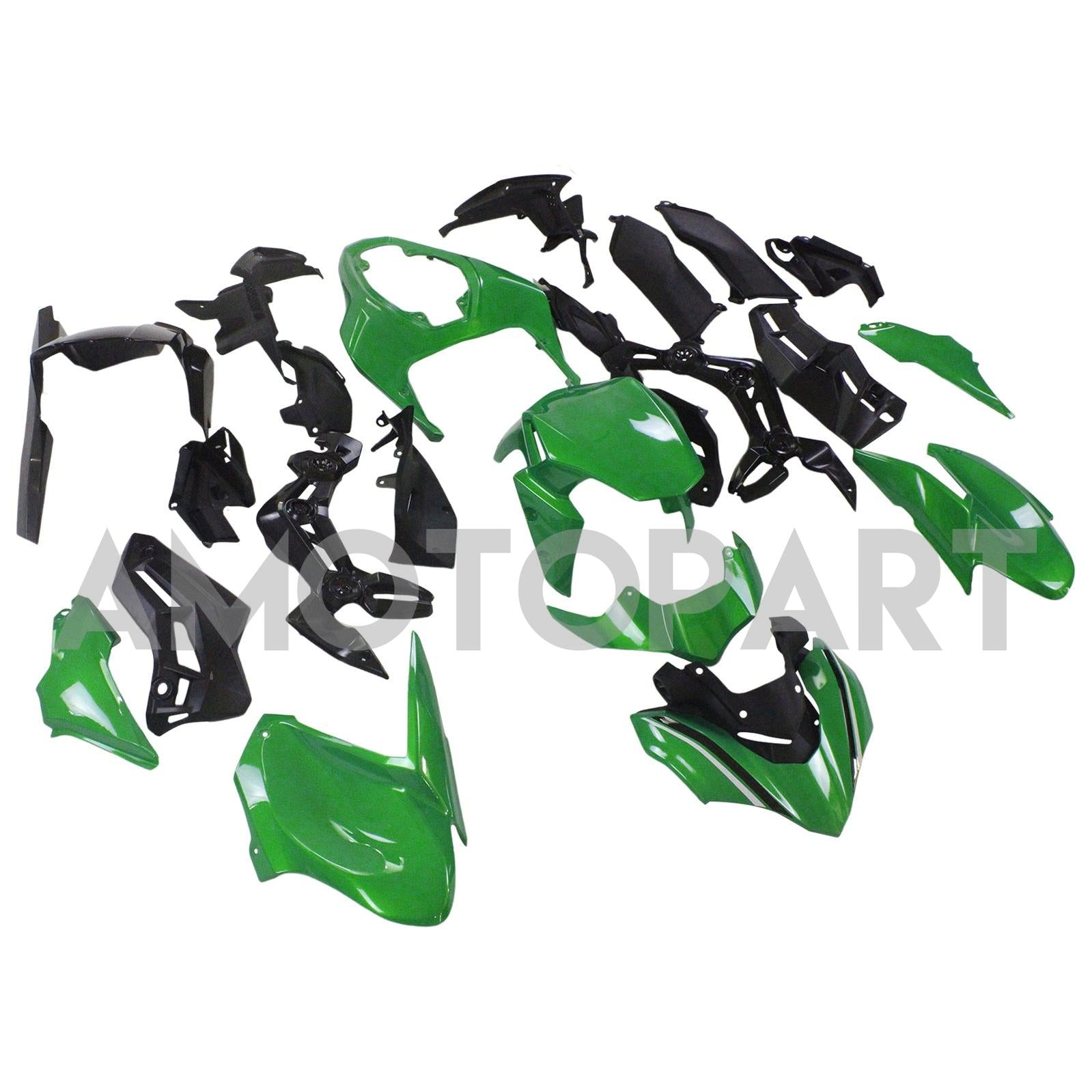 Amotopart Kawasaki 2017–2019 Z900 grünes Verkleidungsset
