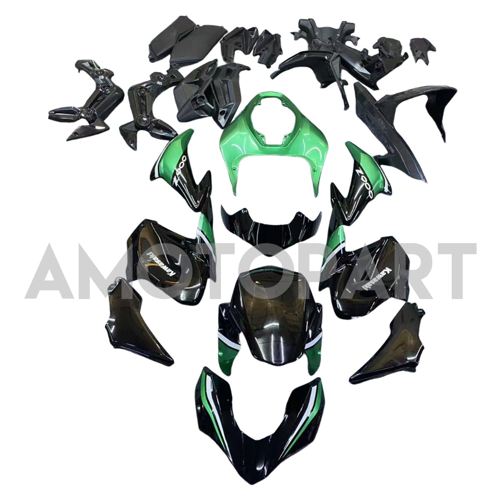 Amotopart Kawasaki 2017-2019 Z900 Emerald Green Fairing Kit