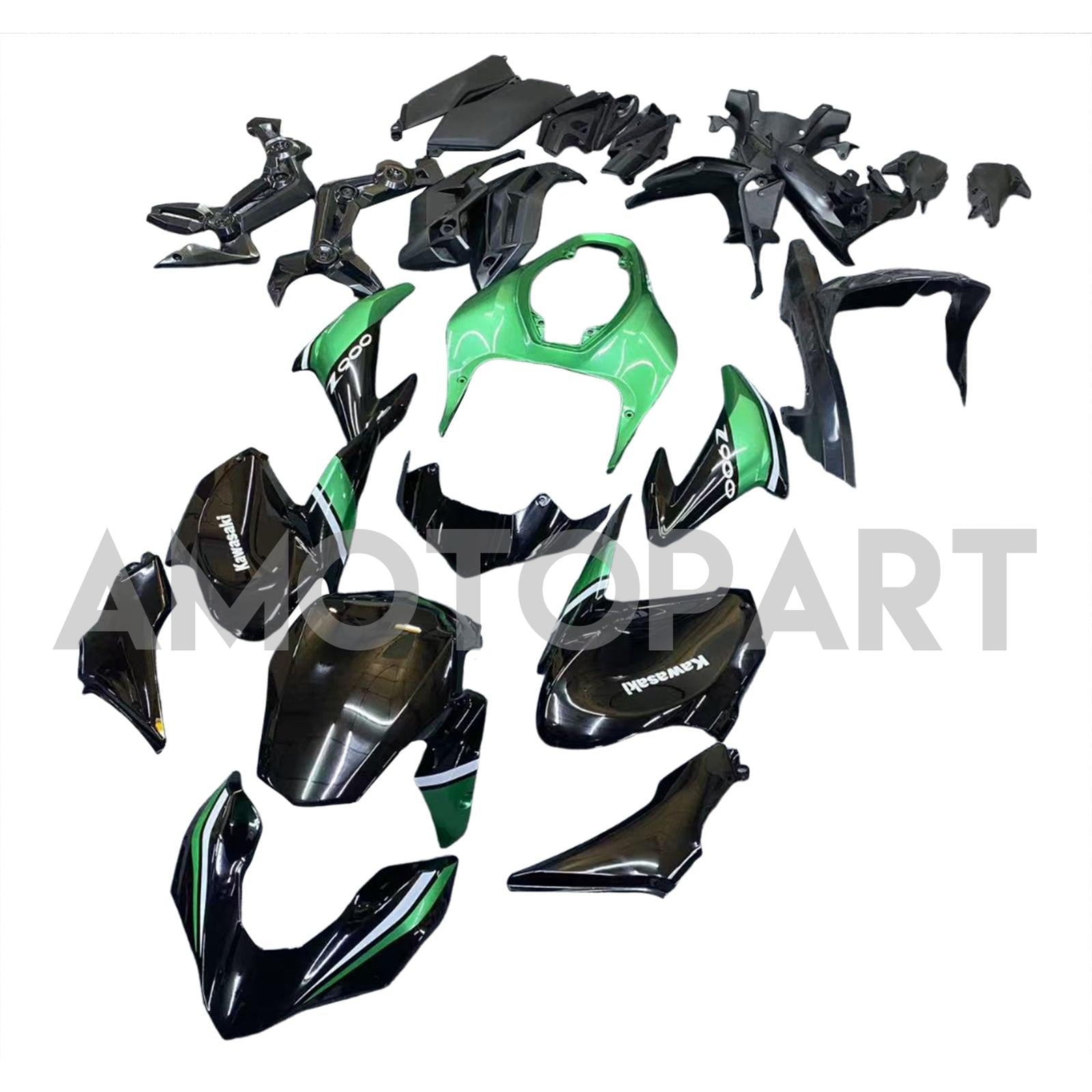 Amotopart Kawasaki 2017-2019 Z900 Emerald Green Fairing Kit