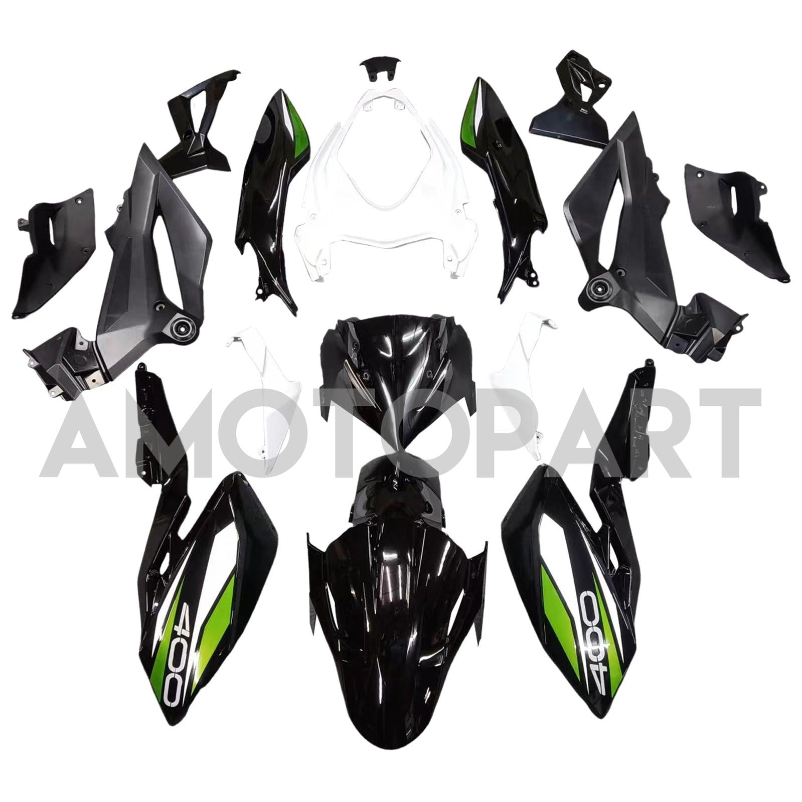 Amotopart Kawasaki 2018-2024 Z400 White Fairing Kit