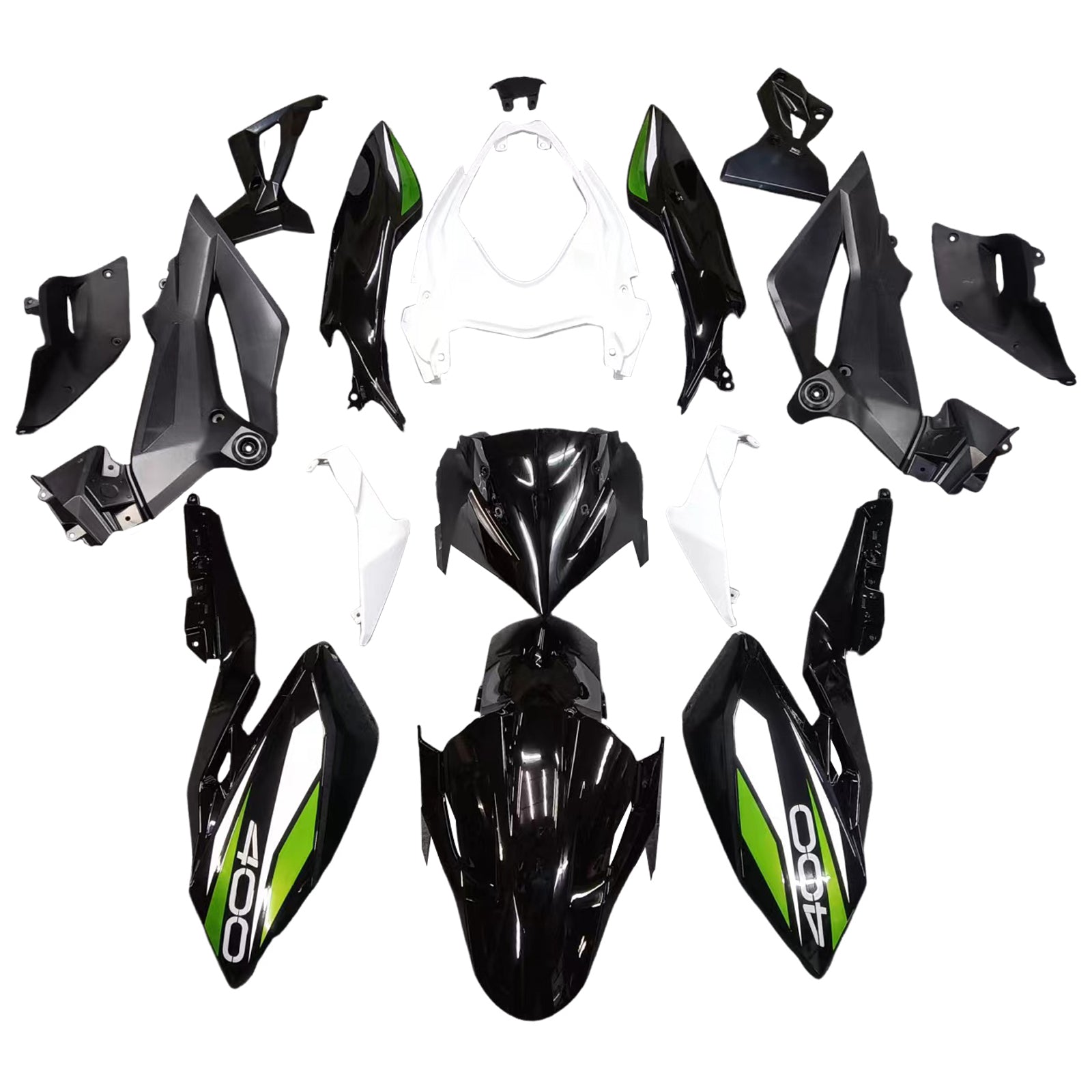 Amotopart Kawasaki 2018-2024 Z400 White Fairing Kit