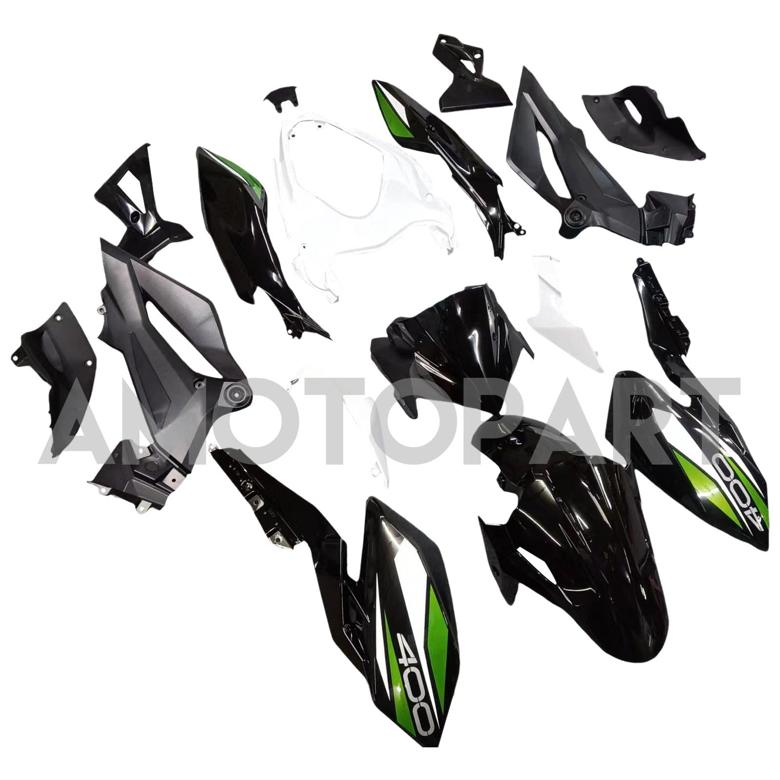 Amotopart Kawasaki 2018-2024 Z400 White Fairing Kit