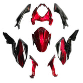 Amotopart Kawasaki 2018-2024 Z400 Red Black Fairing Kit