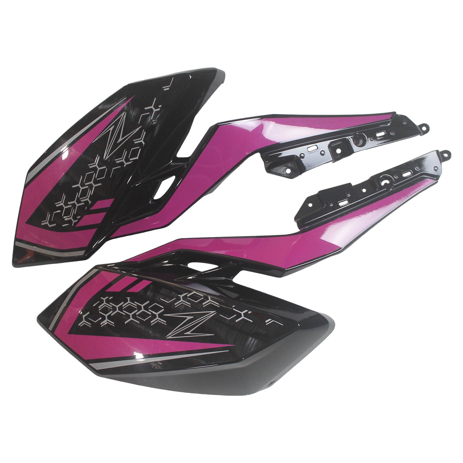 Amotopart 2018-2024 Z400 Kawasaki Black Pink Fairing Kit