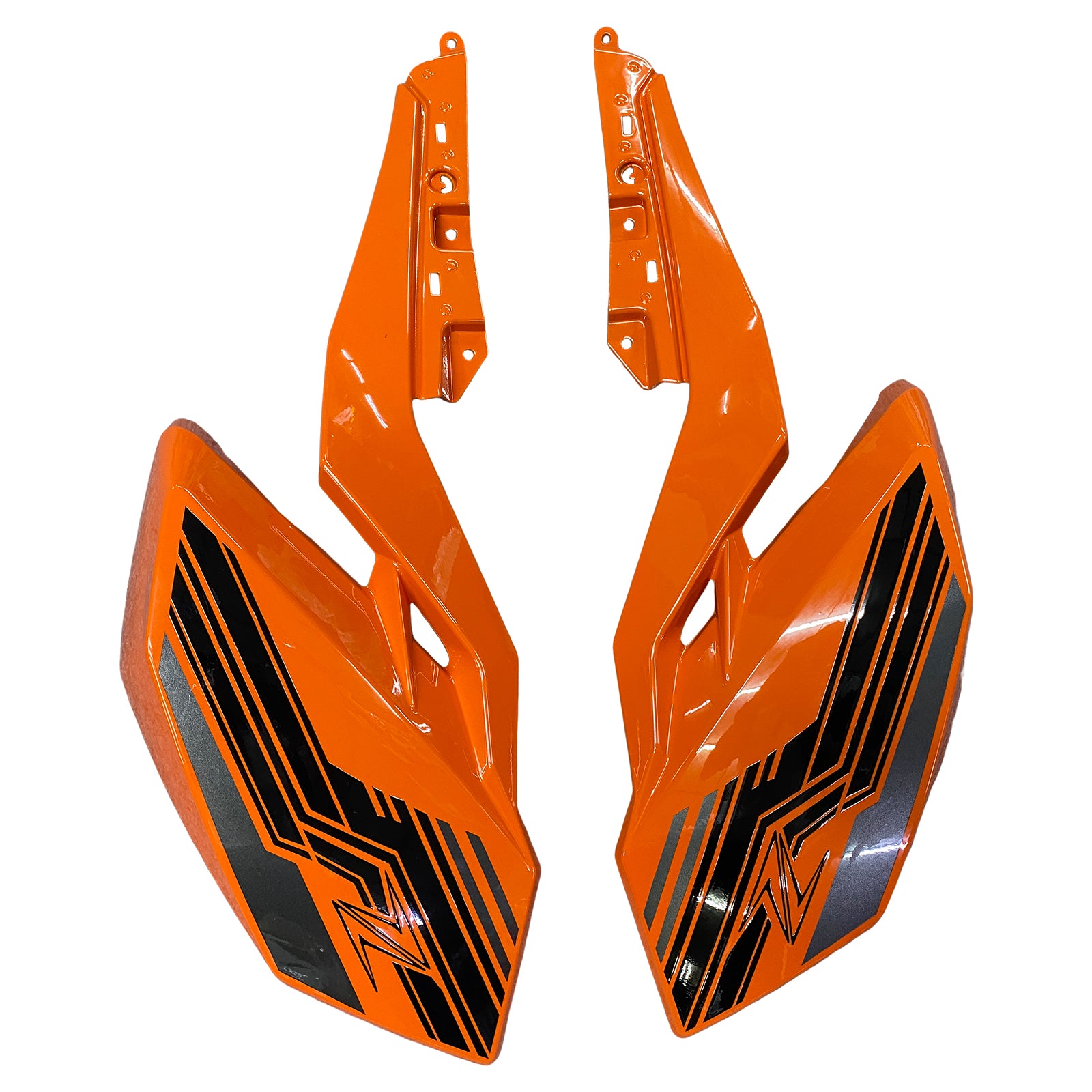 Amotopart 2018-2024 Z400 Kawasaki Black Orange Fairing Kit