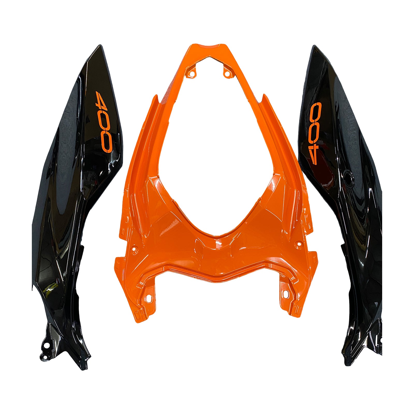 Amotopart 2018-2024 Z400 Kawasaki Black Orange Fairing Kit