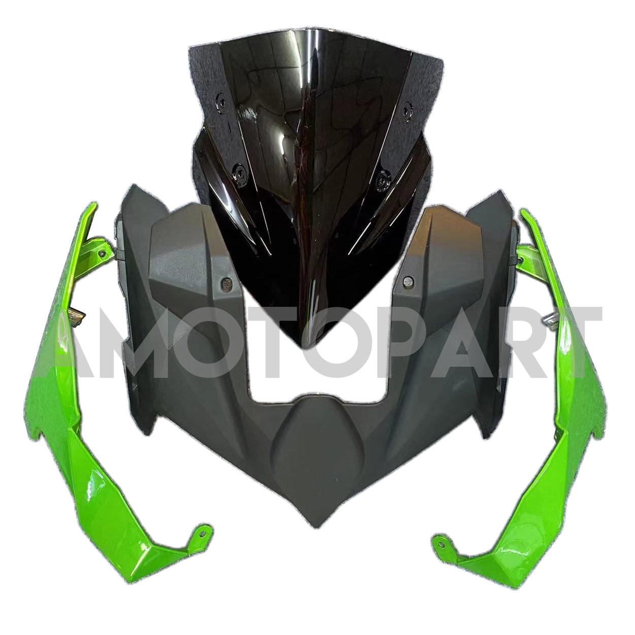 Amotopart 2018-2024 Z400 Kawasaki Green Black Style Fairing Kit