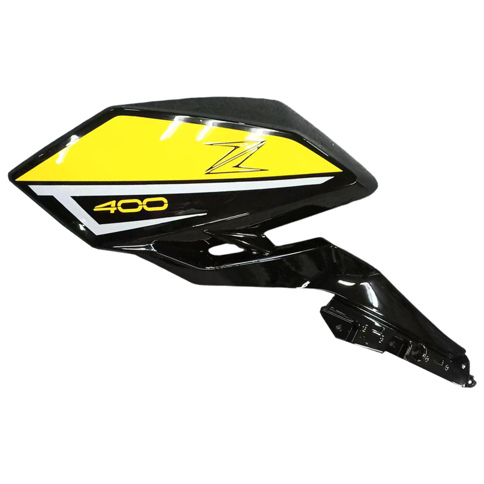 Kit carena Amotopart 2018-2024 Z400 Kawasaki Nero Giallo Style3