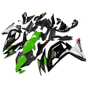 Amotopart 2020-2024 Kawasaki ER-6F Ninja650 Green&Black Style2 Fairing Kit