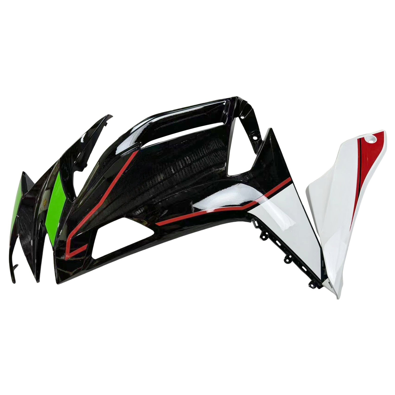 Amotopart 2020-2025 Kawasaki ER-6F Ninja650 Green&Black Style2 Fairing Kit