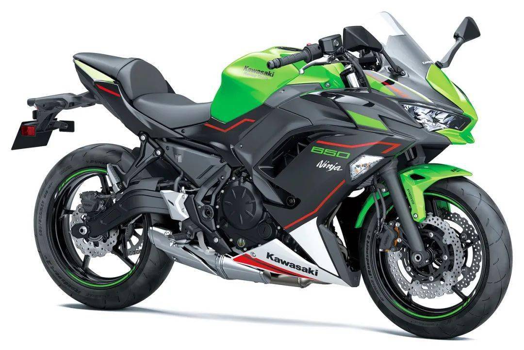 Amotopart 2020-2024 Kawasaki ER-6F Ninja650 Kit de carenado Style2 verde y negro