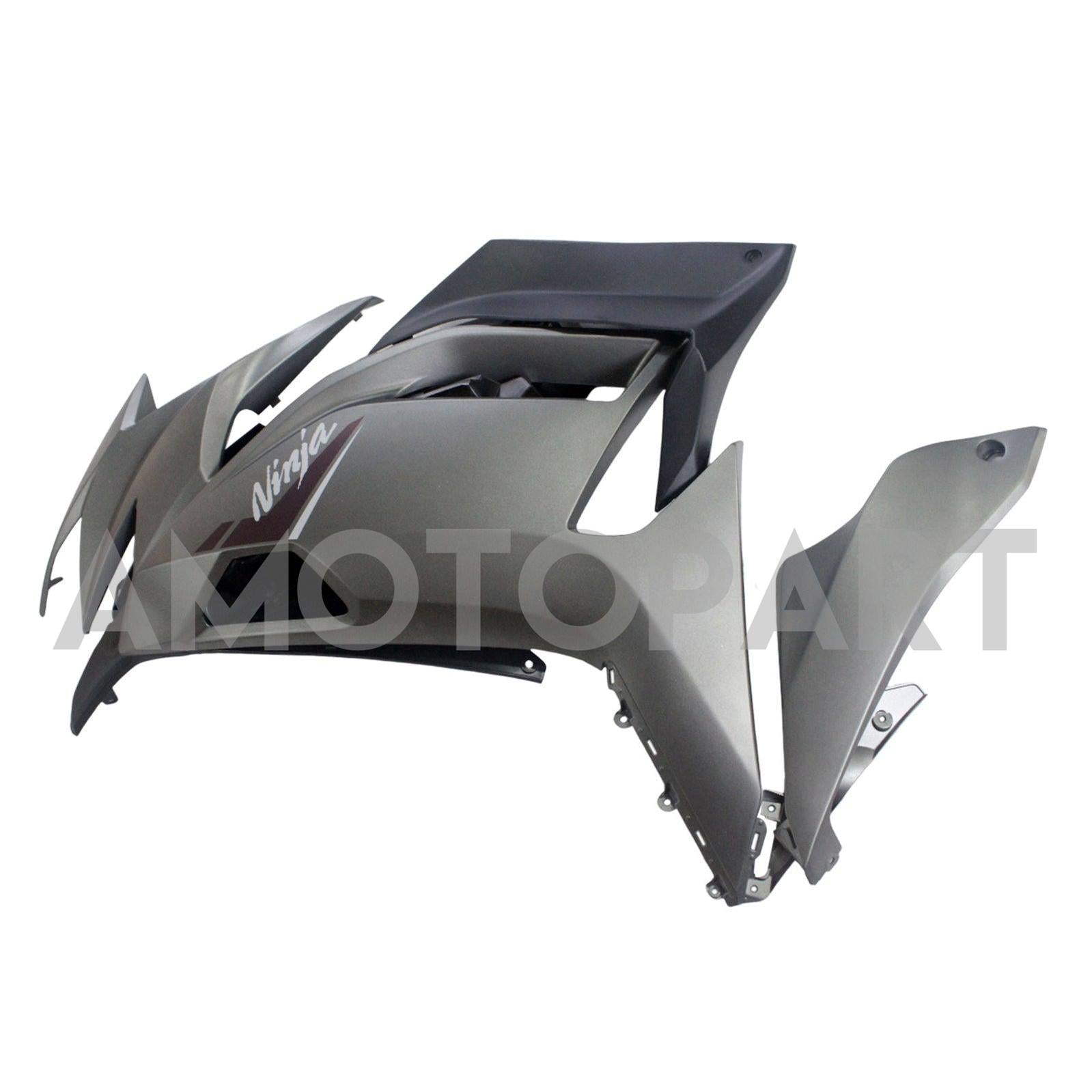 Amotopart 2020-2025 Kawasaki ER-6F Ninja650 Gray Black Fairing Kit