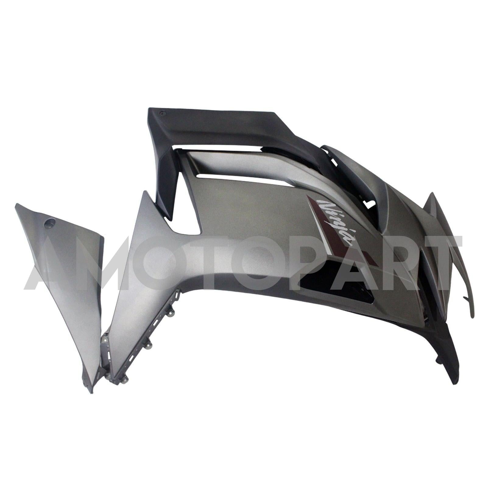 Amotopart 2020-2025 Kawasaki ER-6F Ninja650 Gray Black Fairing Kit
