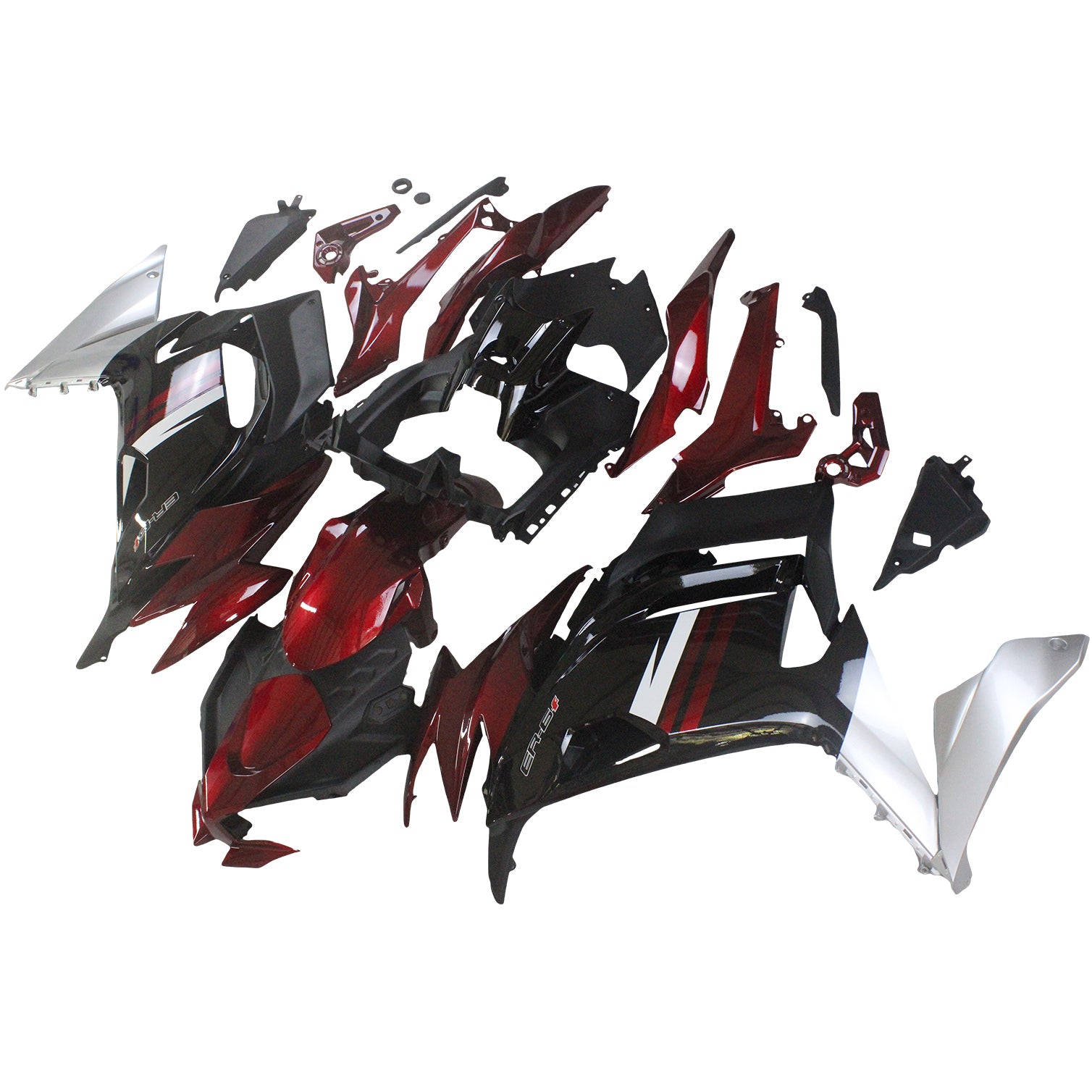Amotopart 2020-2026 Kawasaki ER-6F Ninja650 Rood&Bontbrekende kuipset