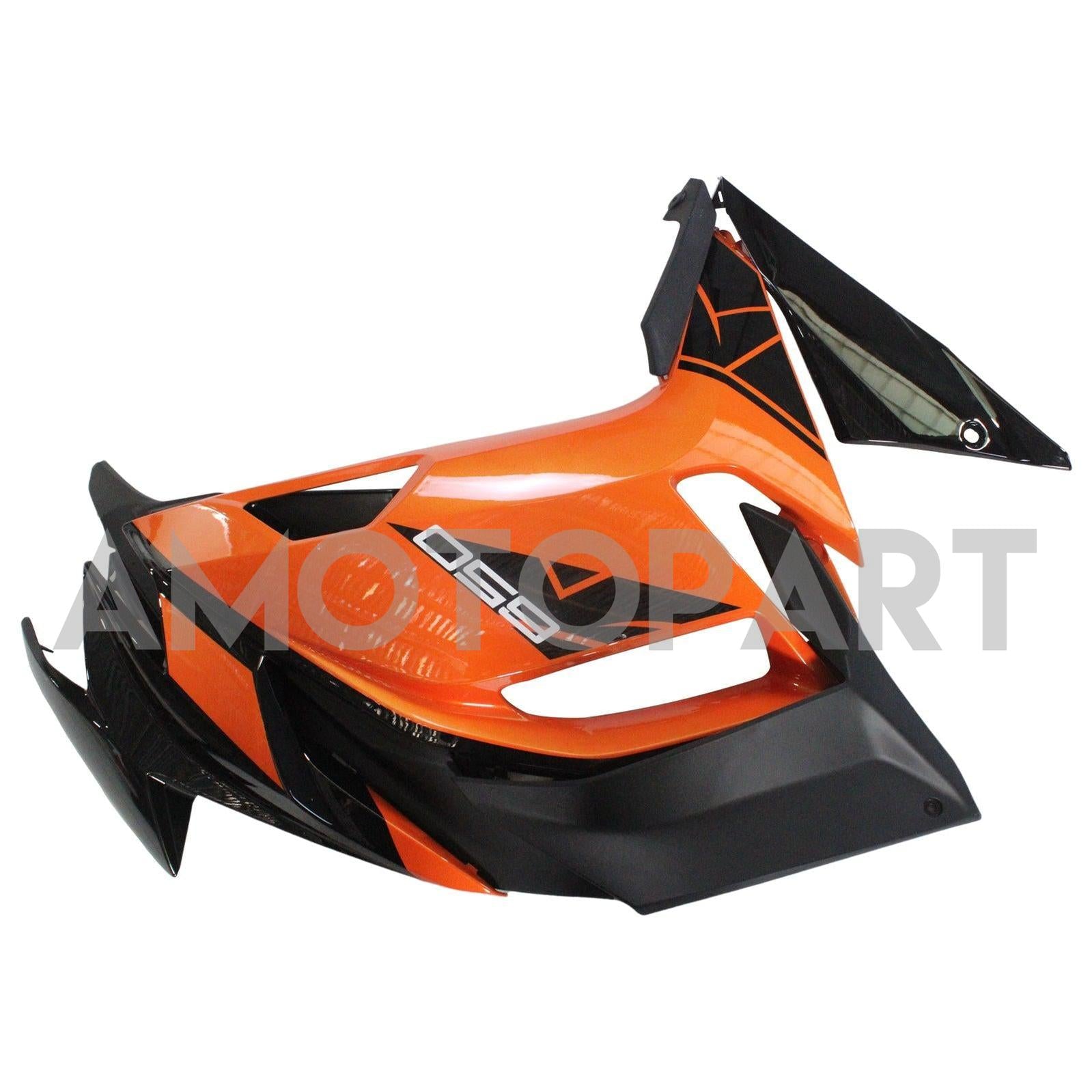 Amotopart 2020-2025 Kawasaki ER-6F Ninja650 Black&Orange Fairing Kit