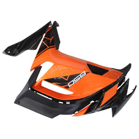 Amotopart 2020-2024 Kawasaki ER-6F Ninja650 Black&Orange Fairing Kit