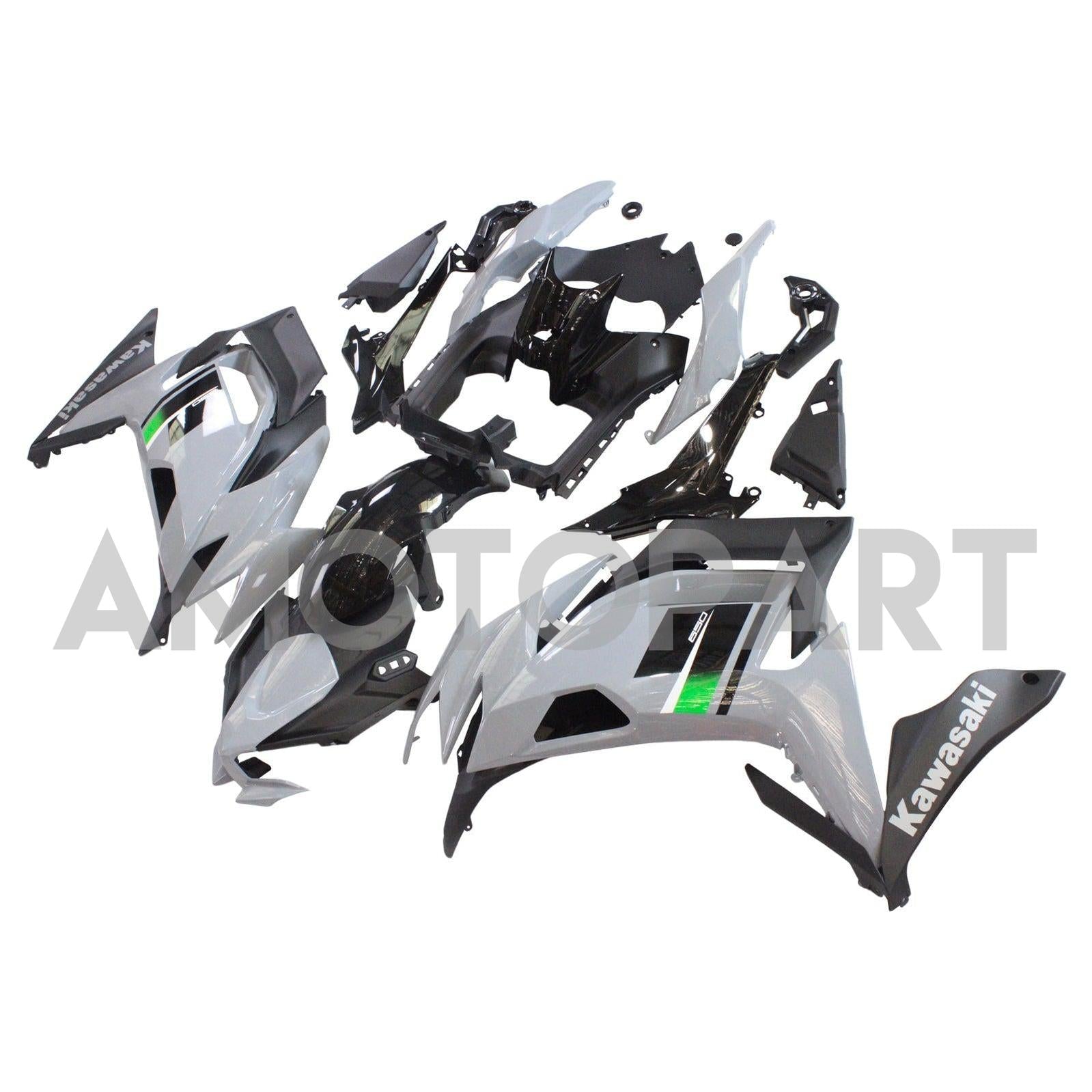 Amotopart 2020-2025 Kawasaki ER-6F Ninja650 Šedá a černá kapotáž