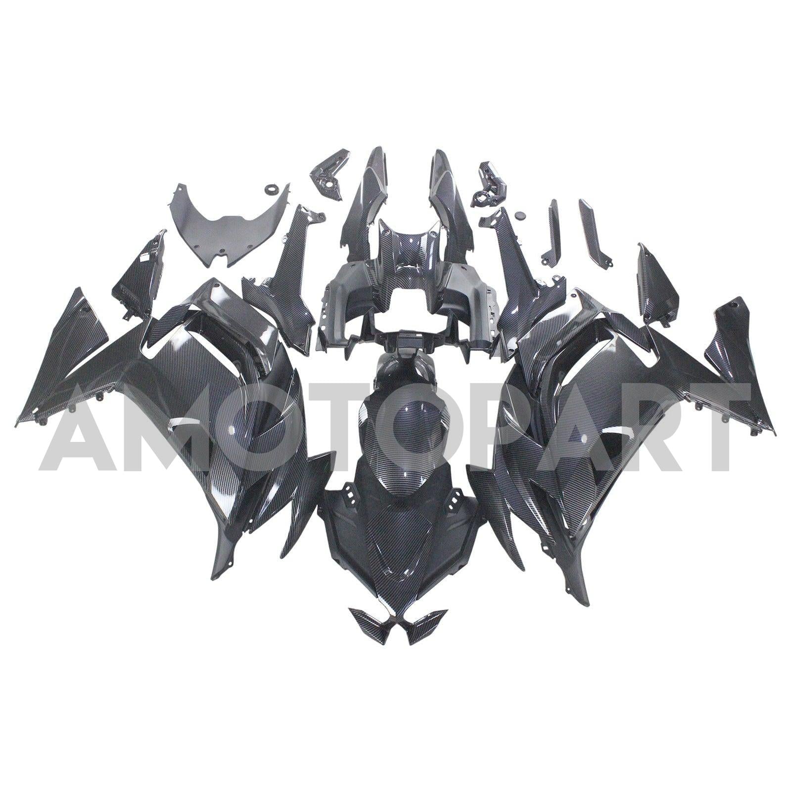 Amotopart 2020-2025 Kawasaki ER-6F Ninja650 Carbon Fiber Fairing Kit