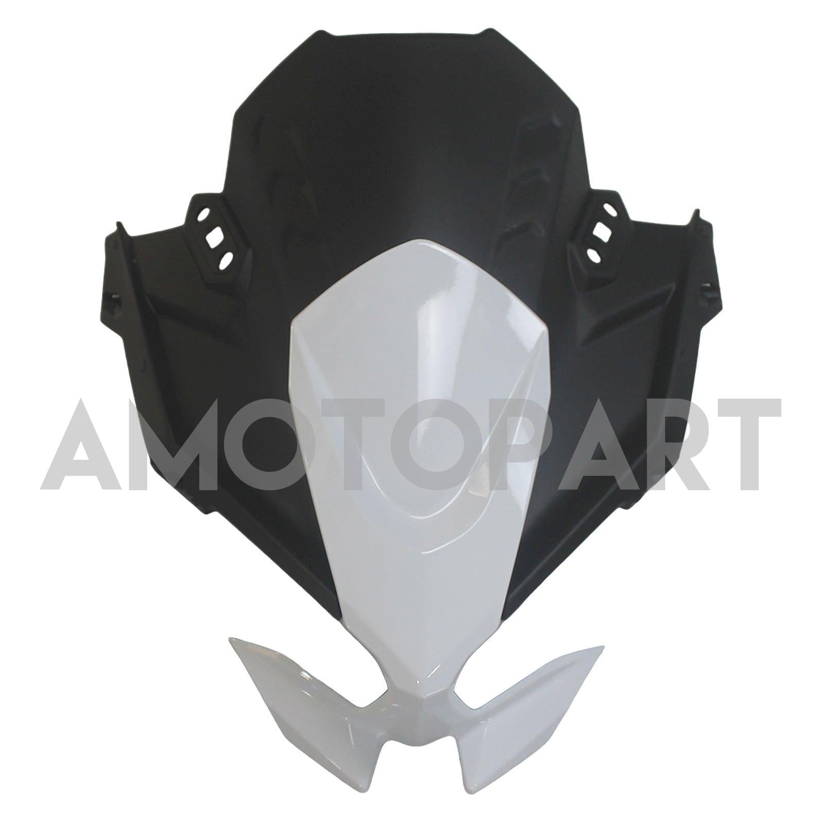 Amotopart 2020-2025 Kawasaki ER-6f Ninja650 Weiß mit schwarzem Logoverkaufskit