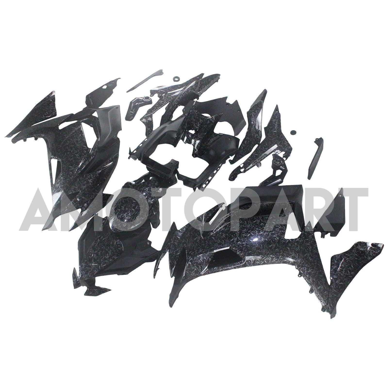 Amotopart 2020-2025 Kawasaki ER-6f Ninja650 Marmor Carbonfaserverkleidungskit