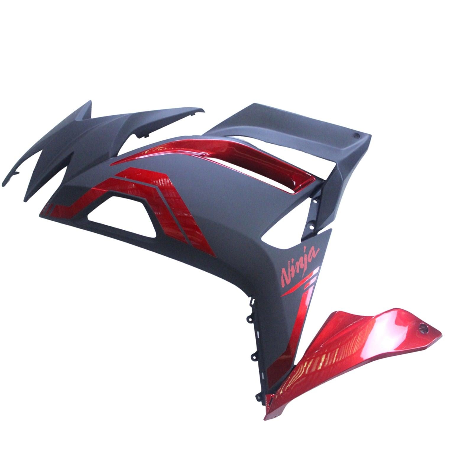 Amotopart 2020-2025 Kawasaki ER-6f Ninja650 Schwarzes Rotverkleidungskit