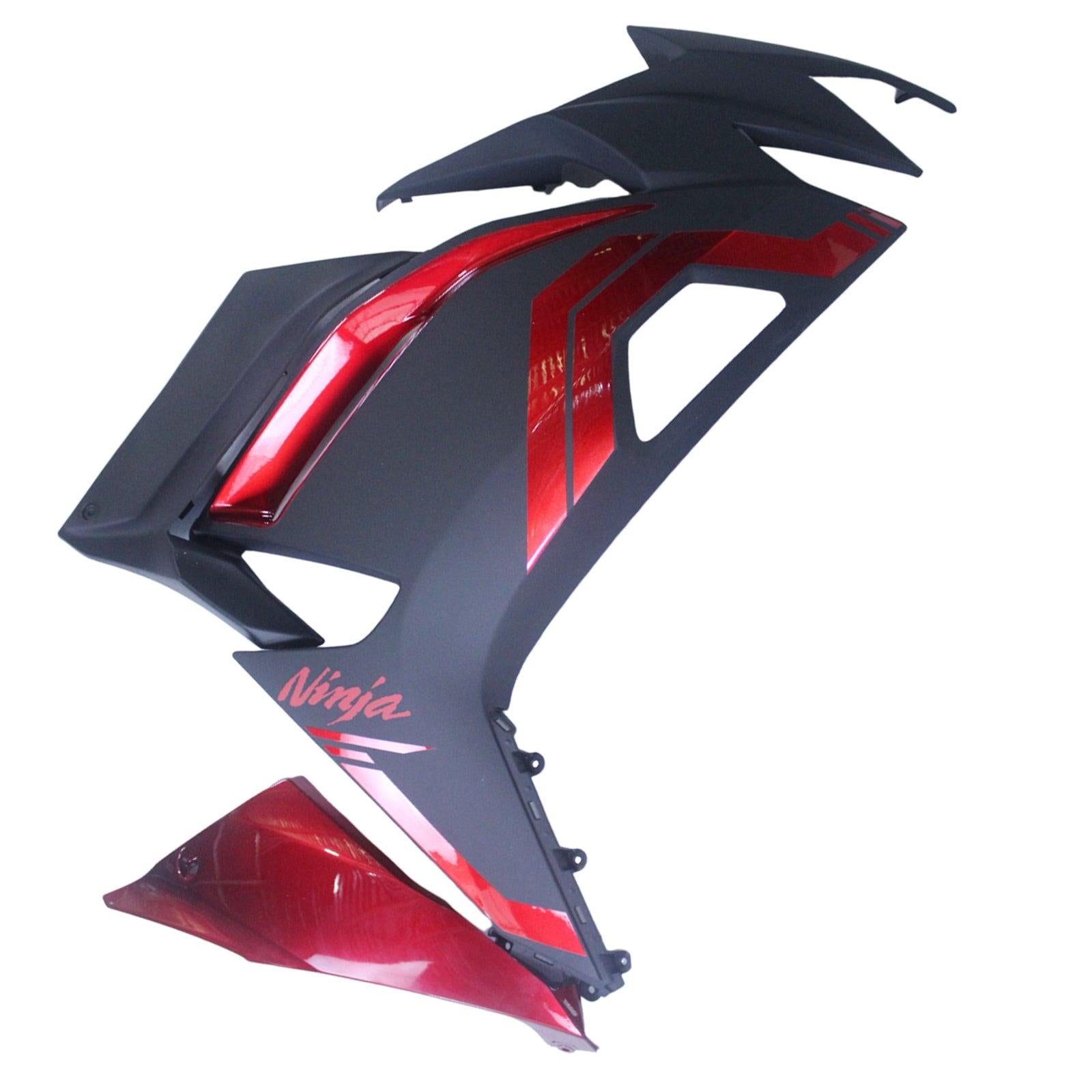 Amotopart 2020-2025 Kawasaki ER-6f Ninja650 Schwarzes Rotverkleidungskit