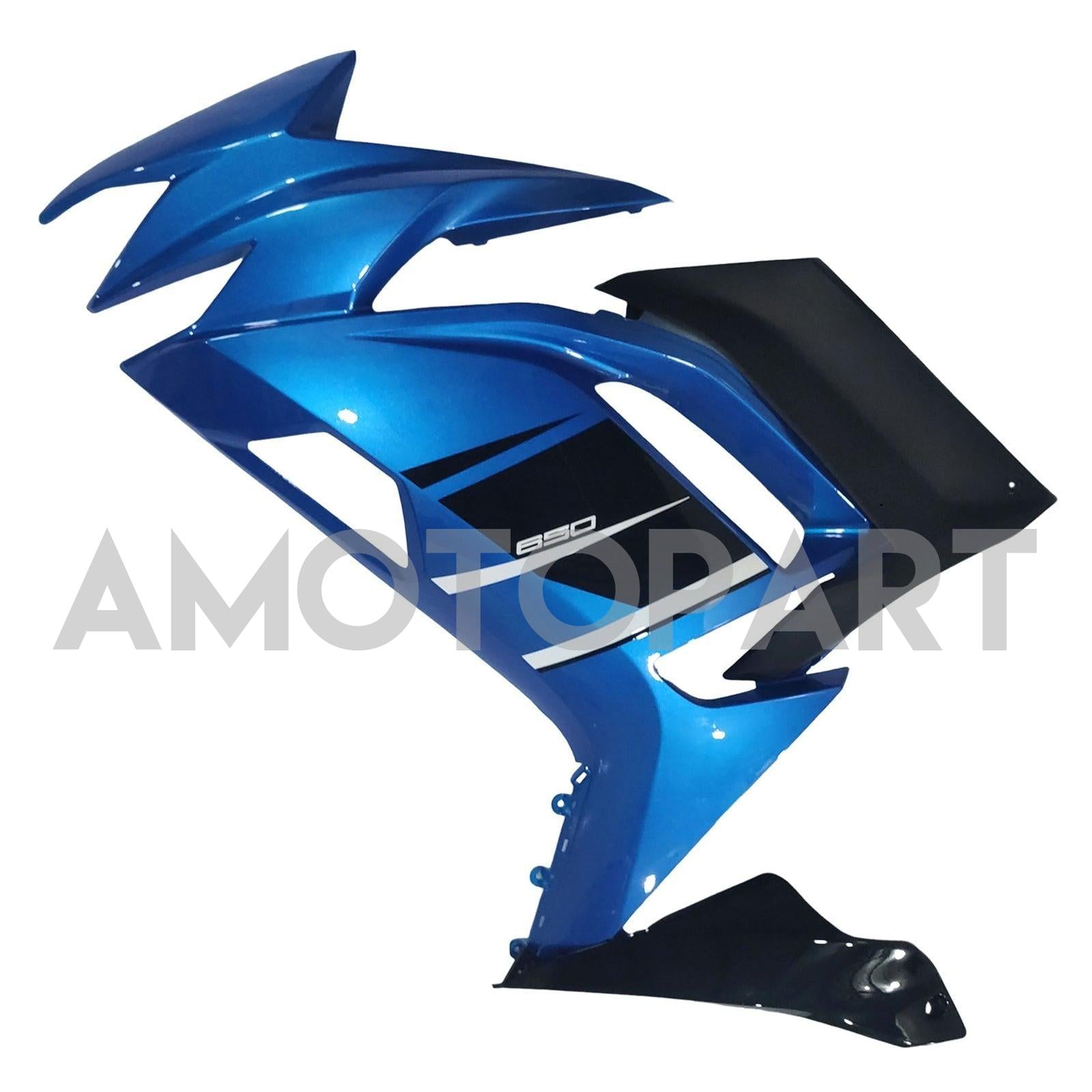 Amotopart 2020-2025 Kawasaki ER-6F Ninja650 Glossy Black Blue Fairing Kit