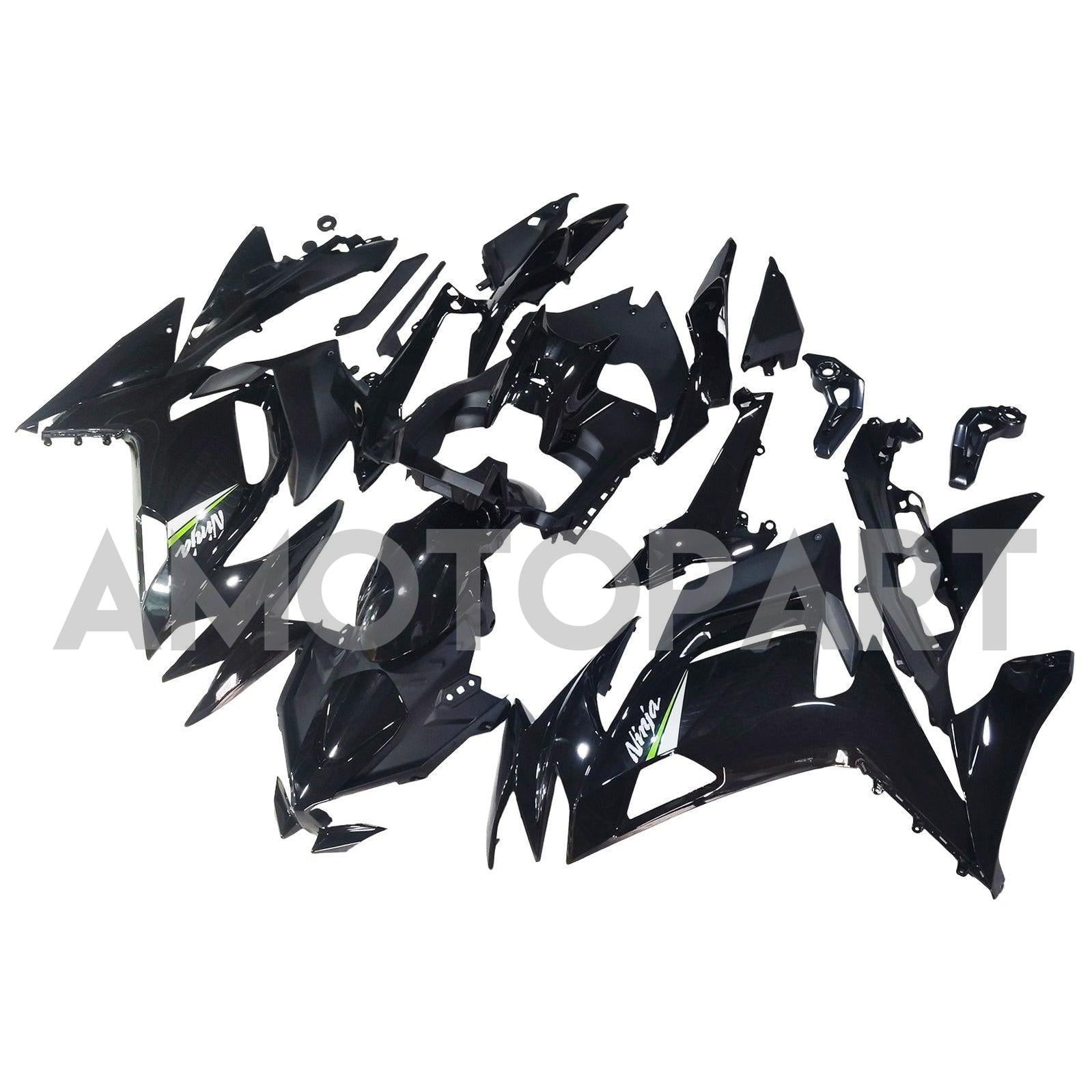 Amotopart 2020-2025 KAWASAKI ER-6F NINJA650 Glossy Black Fairing Kit