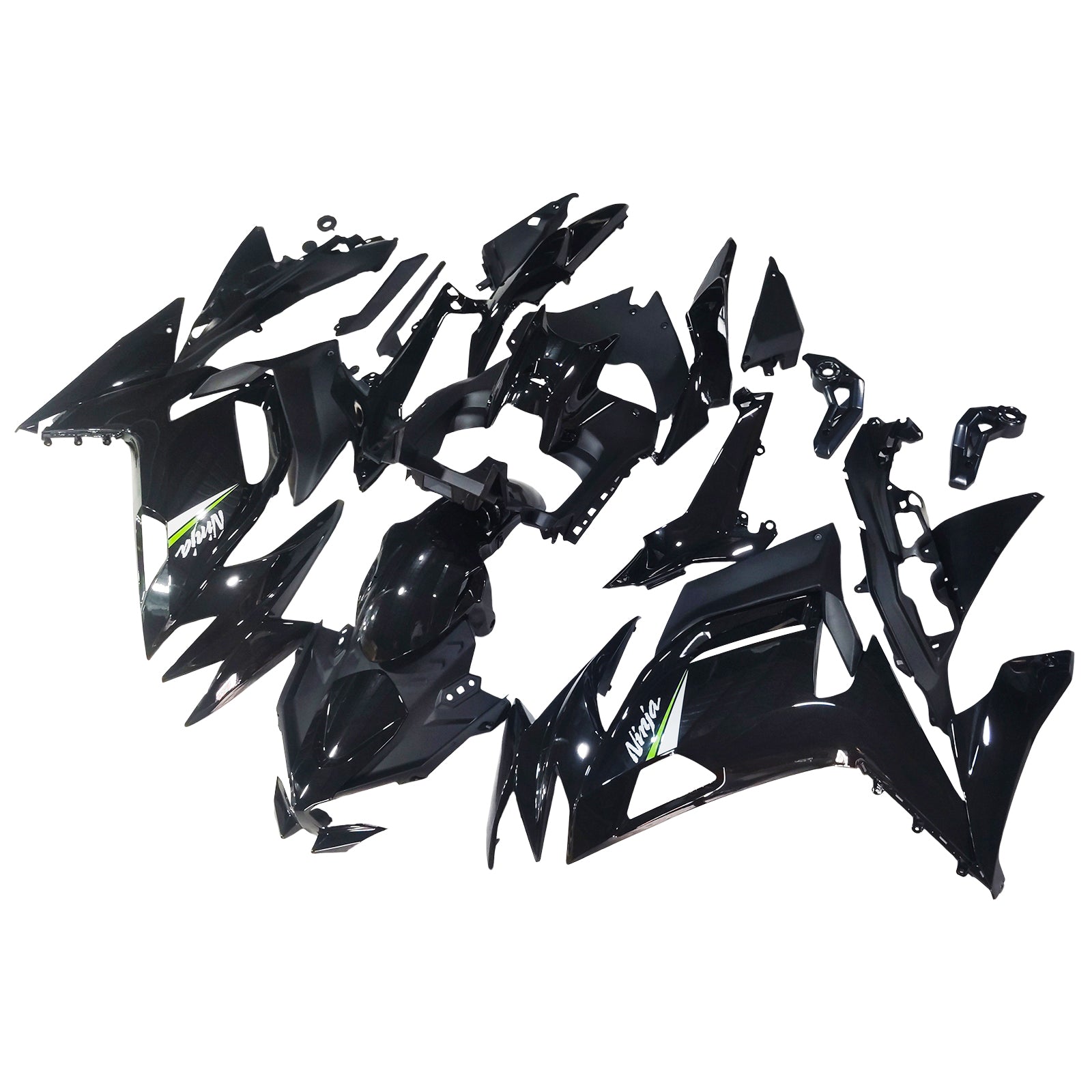 Amotopart 2020-2026 Kawasaki ER-6F Ninja650 Glossy Black Fairing Kit