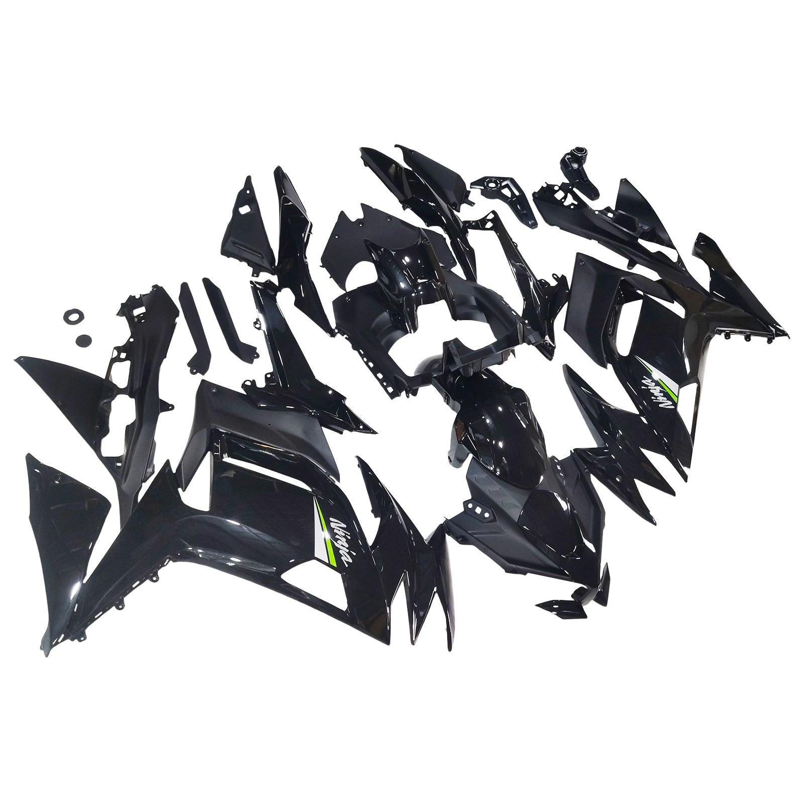 Amotopart 2020-2026 Kawasaki ER-6F Ninja650 Glossy Black Fairing Kit