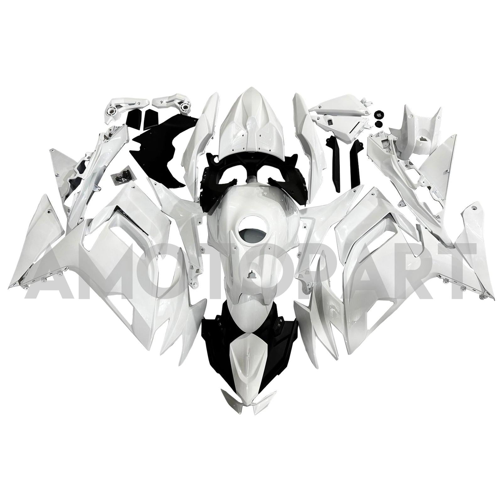 Amotopart 2020-2025 Kawasaki ER6F Ninja650 White Fairing Kit