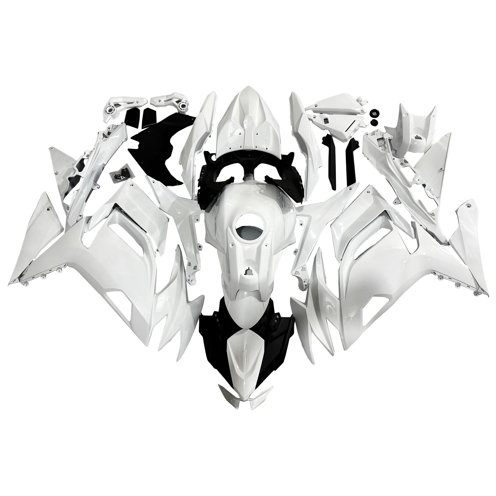 Amotopart 2020-2025 Kawasaki ER6F Ninja650 White Fairing Kit