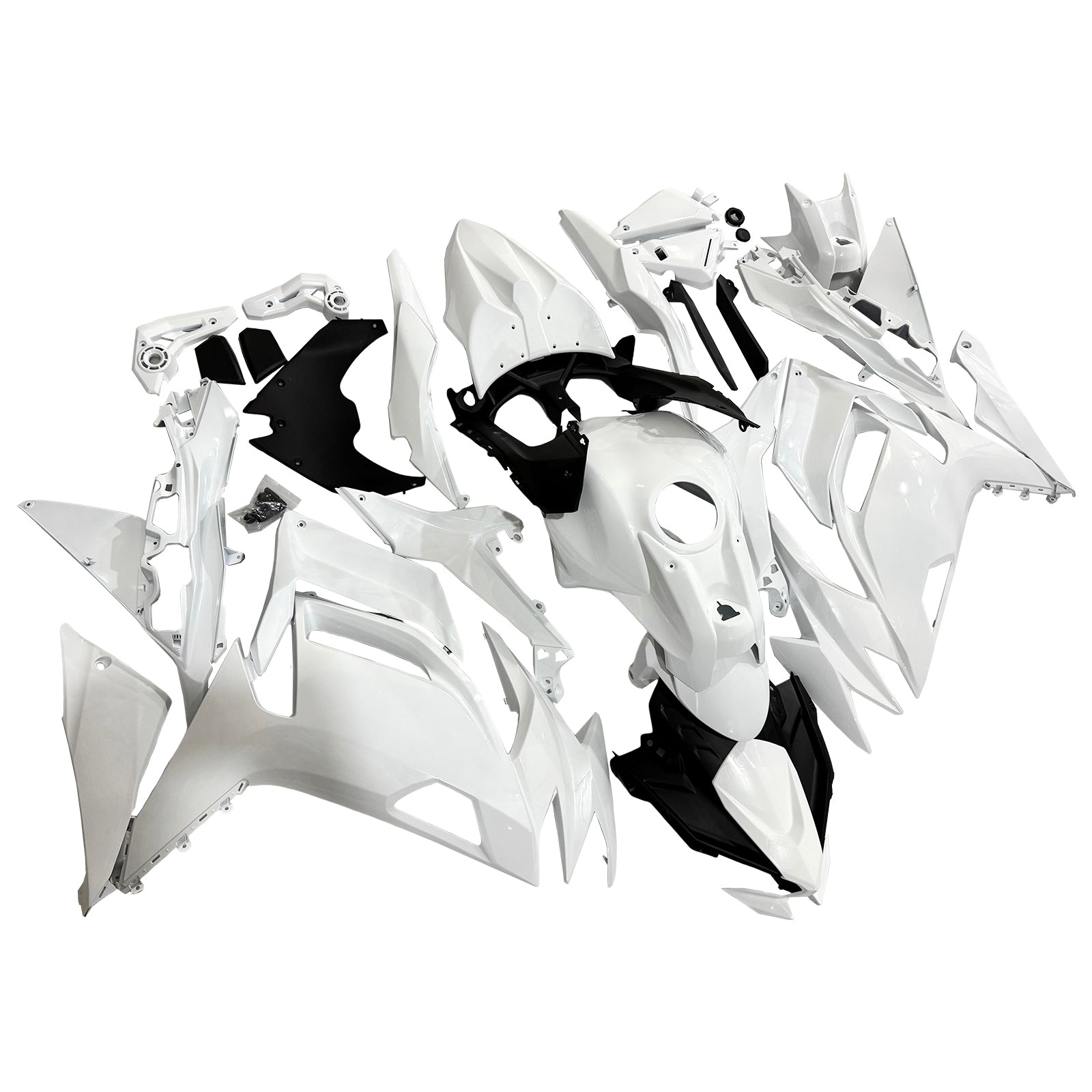 Amotopart 2020-2025 Kawasaki ER6F Ninja650 White Fairing Kit