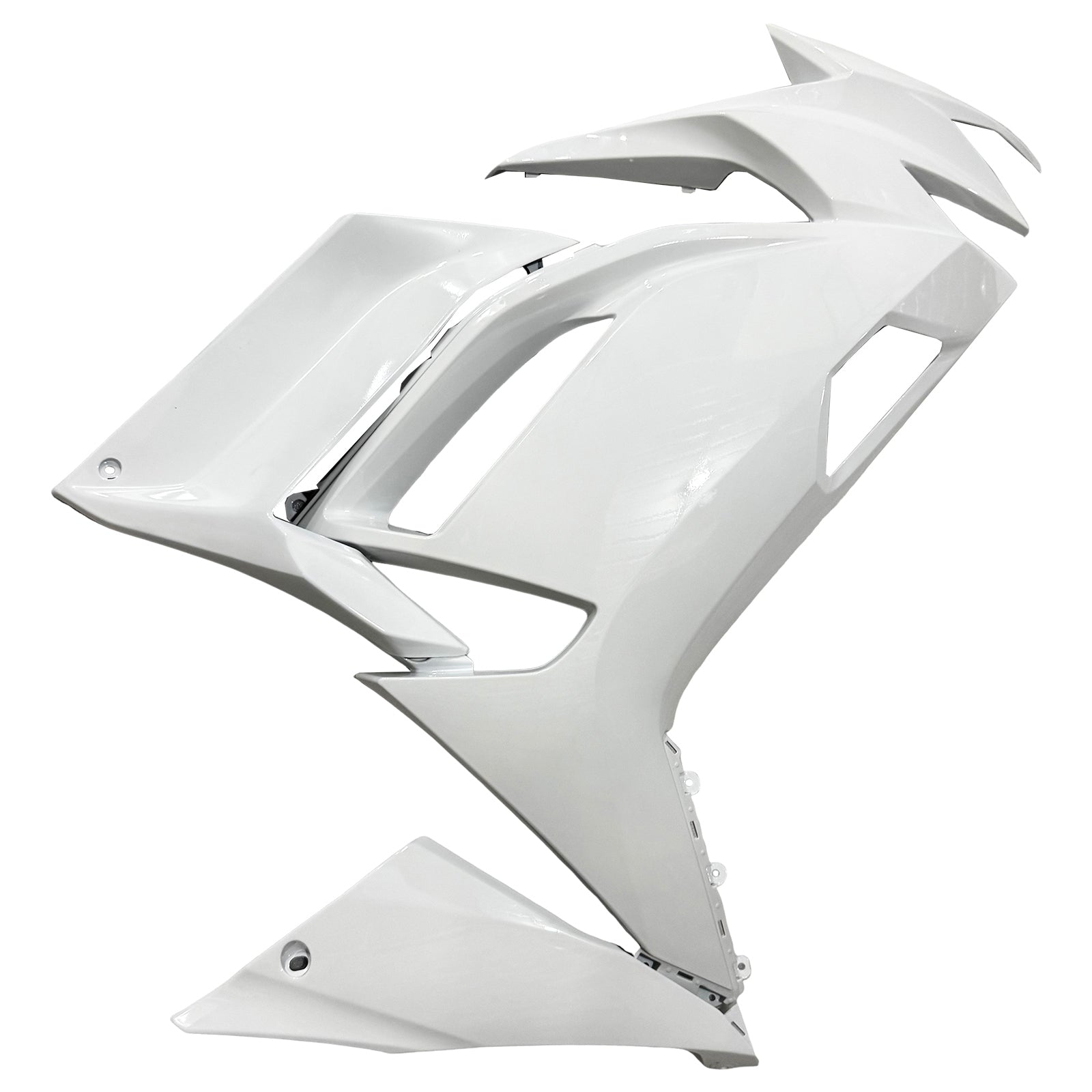 Amotopart 2020-2025 Kawasaki ER6F Ninja650 White Fairing Kit