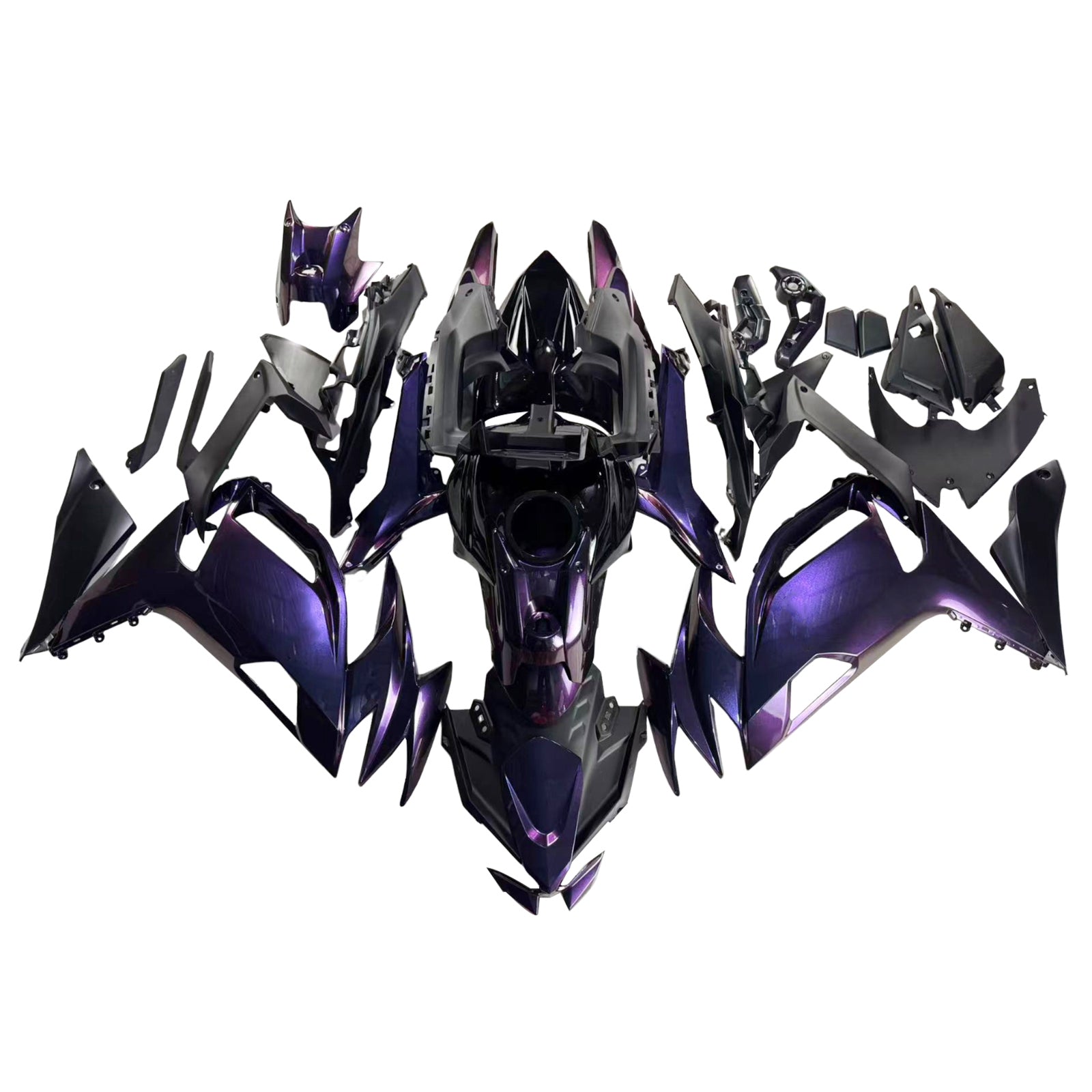 Amotopart 2020-2025 Kawasaki ER6F Ninja650 Gradient Purple Blue Fairing Kit