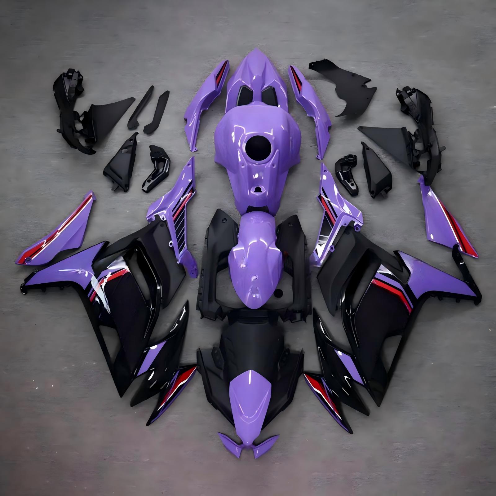 Amotopart 2020-2026 Kawasaki ER6F/Ninja650 Purple Black Fairing Kit