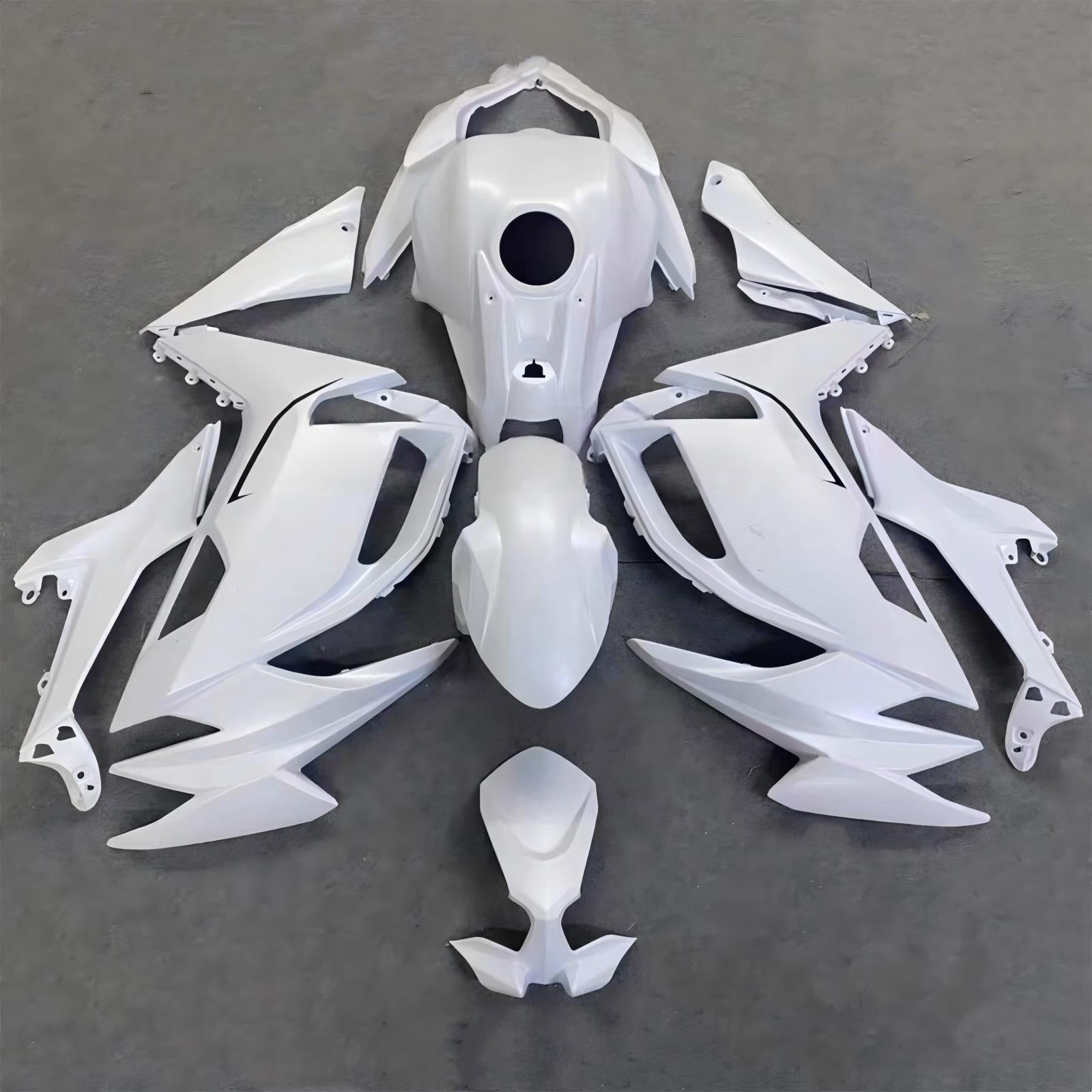 Amotopart 2020-2026 Kawasaki ER6F/Ninja650 White Fairing Kit