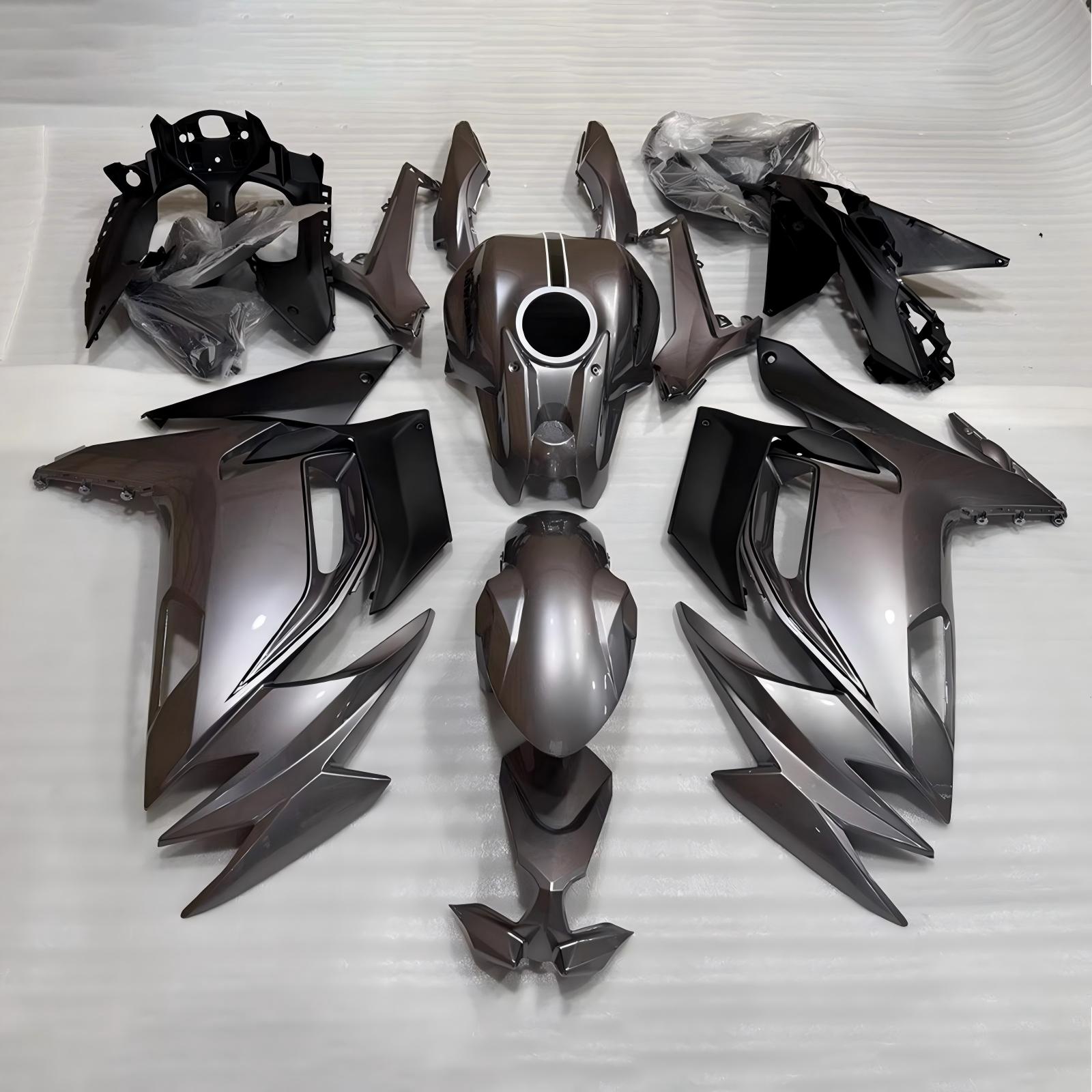 Amotopart 2020-2026 Kawasaki ER6F/Ninja650 Grey Black Fairing Kit