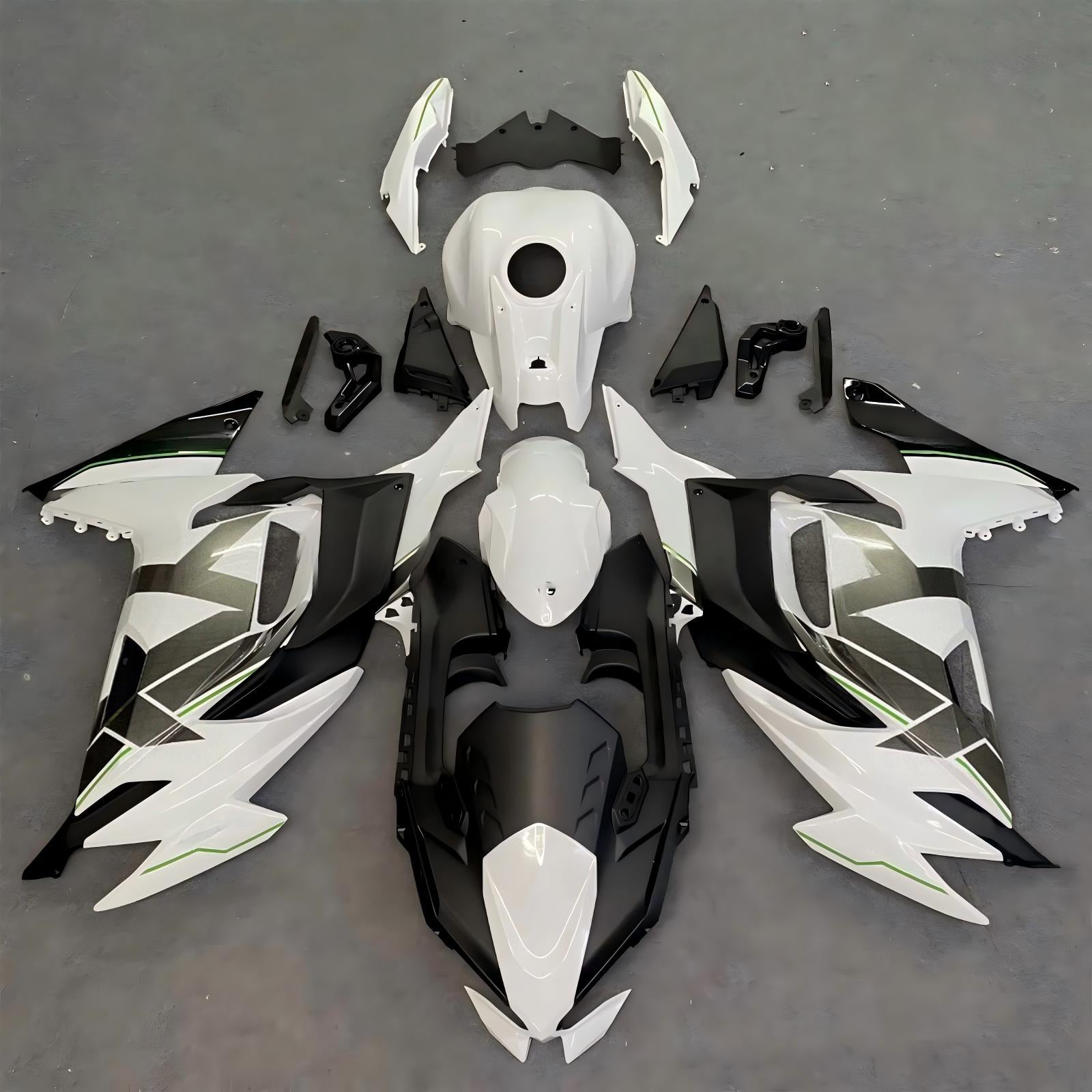 Amotopart 2020-2026 Kawasaki ER6F/Ninja650 White Black Grey Fairing Kit